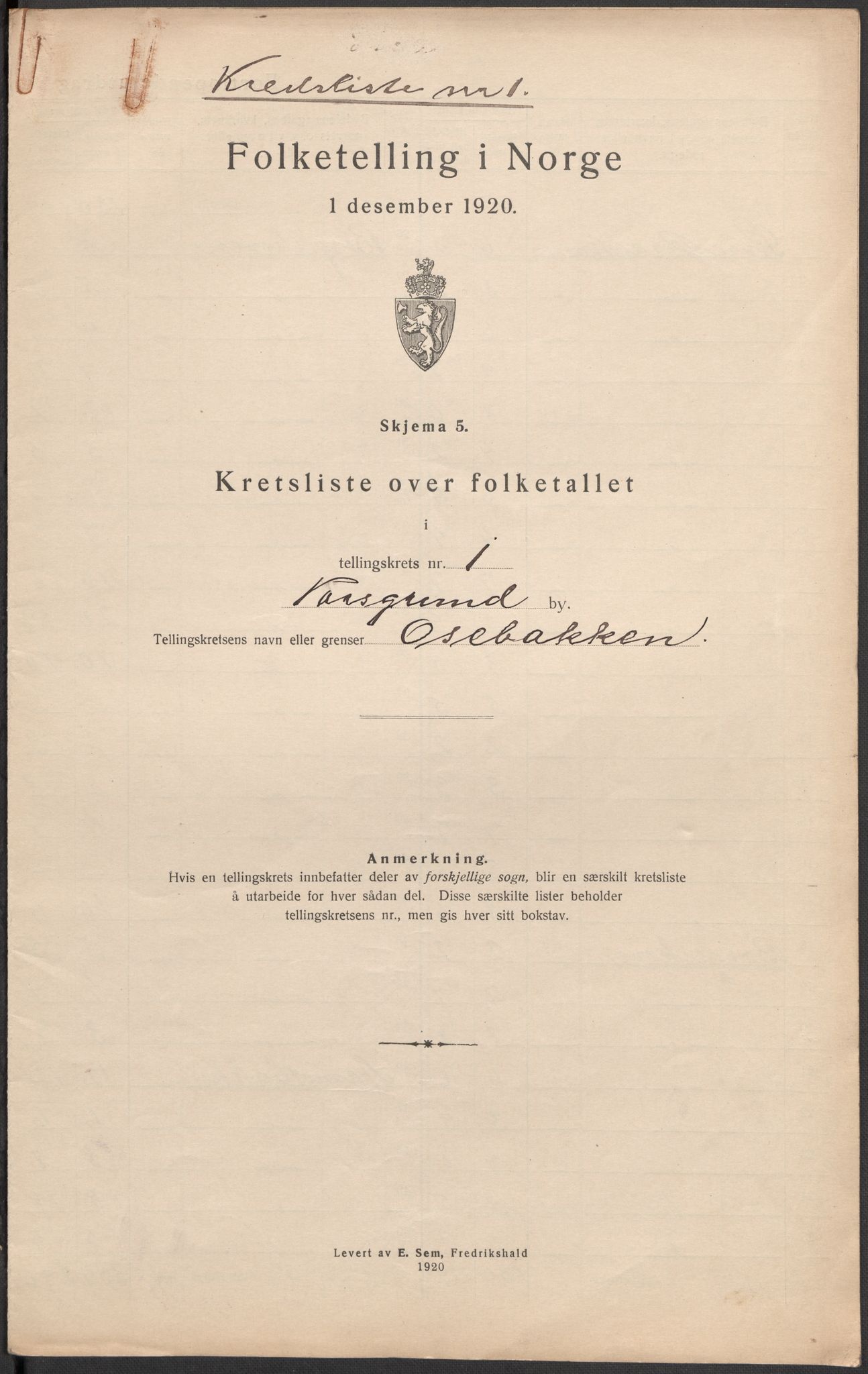 SAKO, Folketelling 1920 for 0805 Porsgrunn kjøpstad, 1920, s. 3