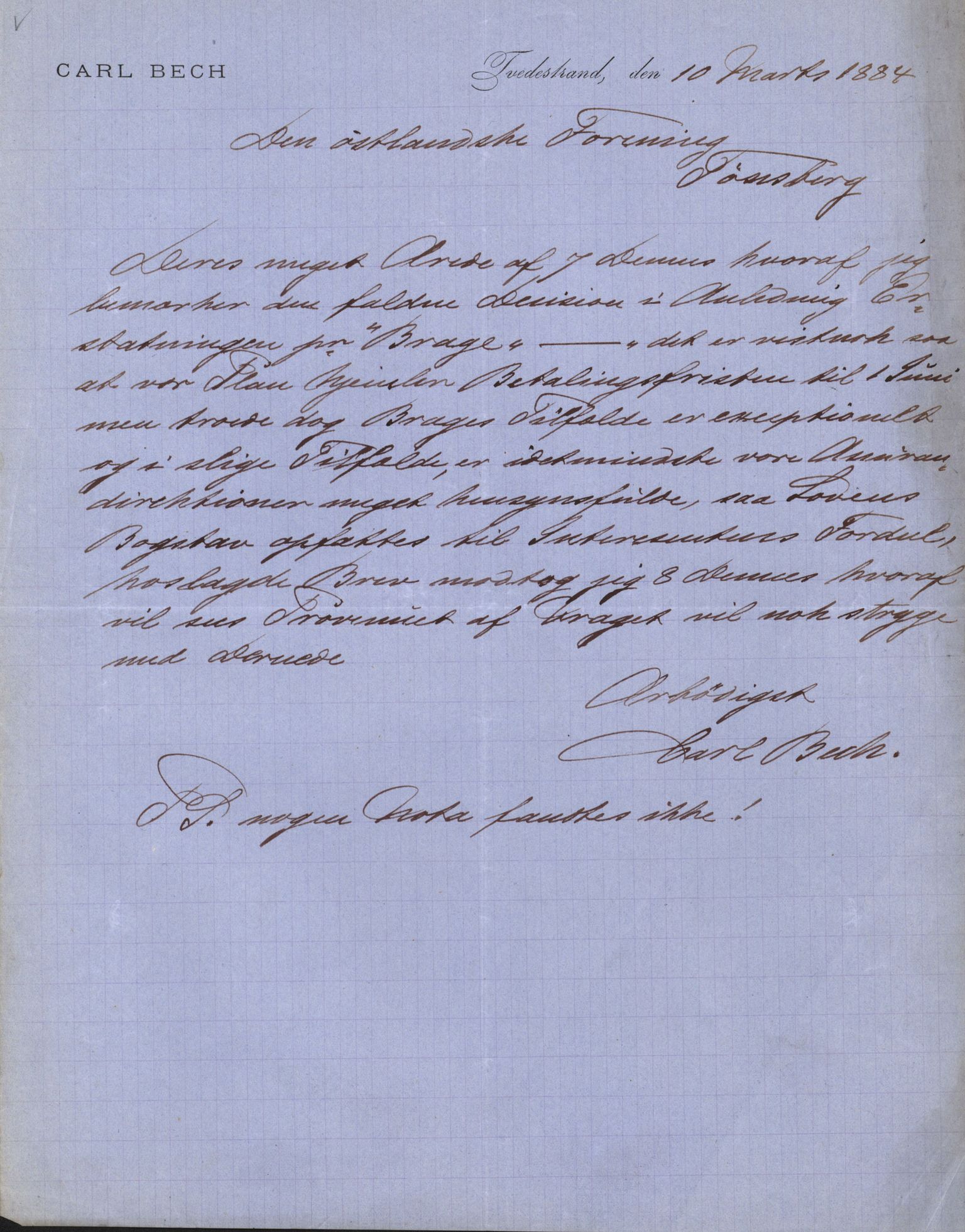 Pa 63 - Østlandske skibsassuranceforening, VEMU/A-1079/G/Ga/L0016/0002: Havaridokumenter / Brage, Frithof, Galis, Glencairn, Flink, 1883, s. 4