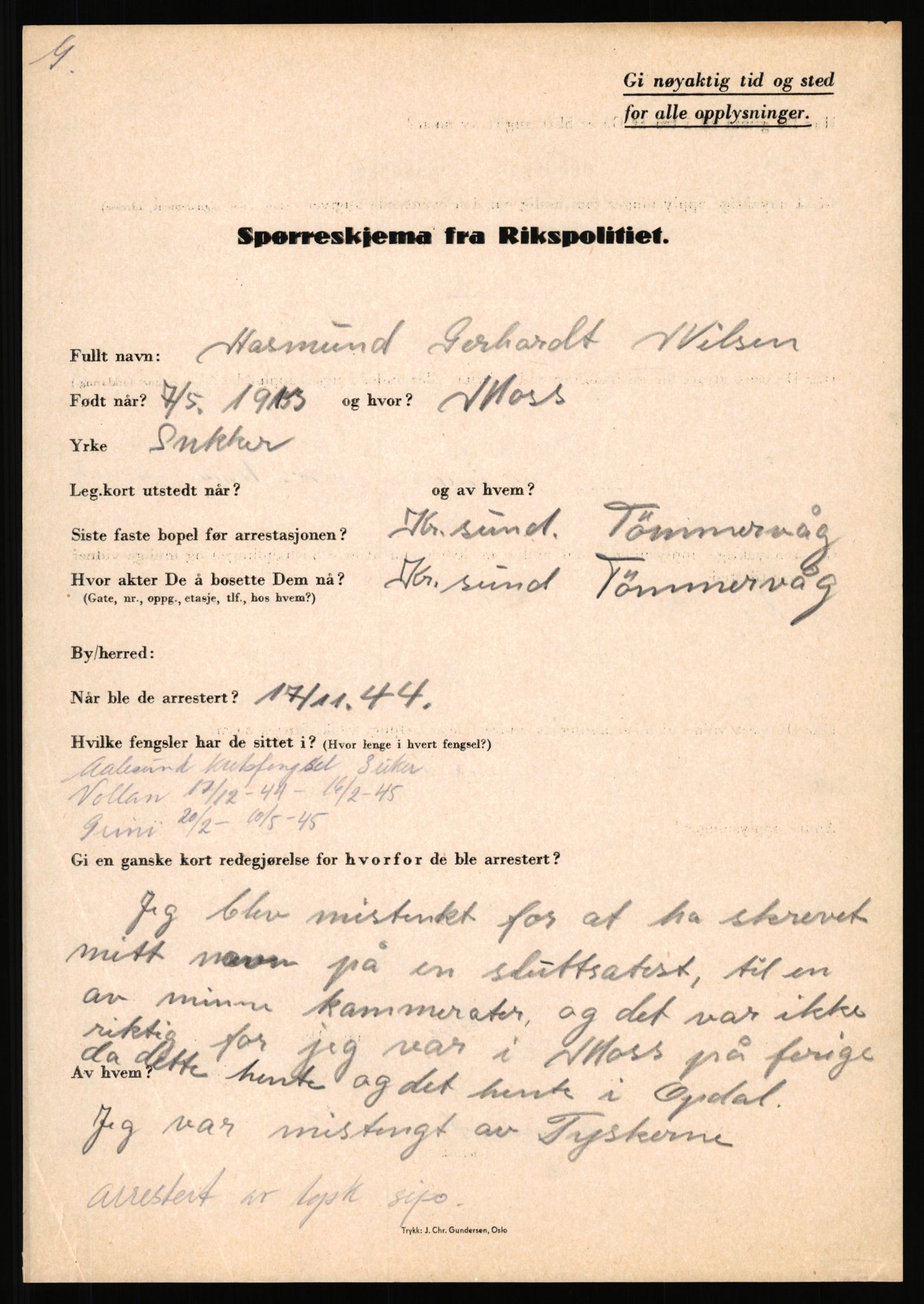 Rikspolitisjefen, AV/RA-S-1560/L/L0012: Mogensen, Øivind - Noraas, Lars, 1940-1945, s. 894