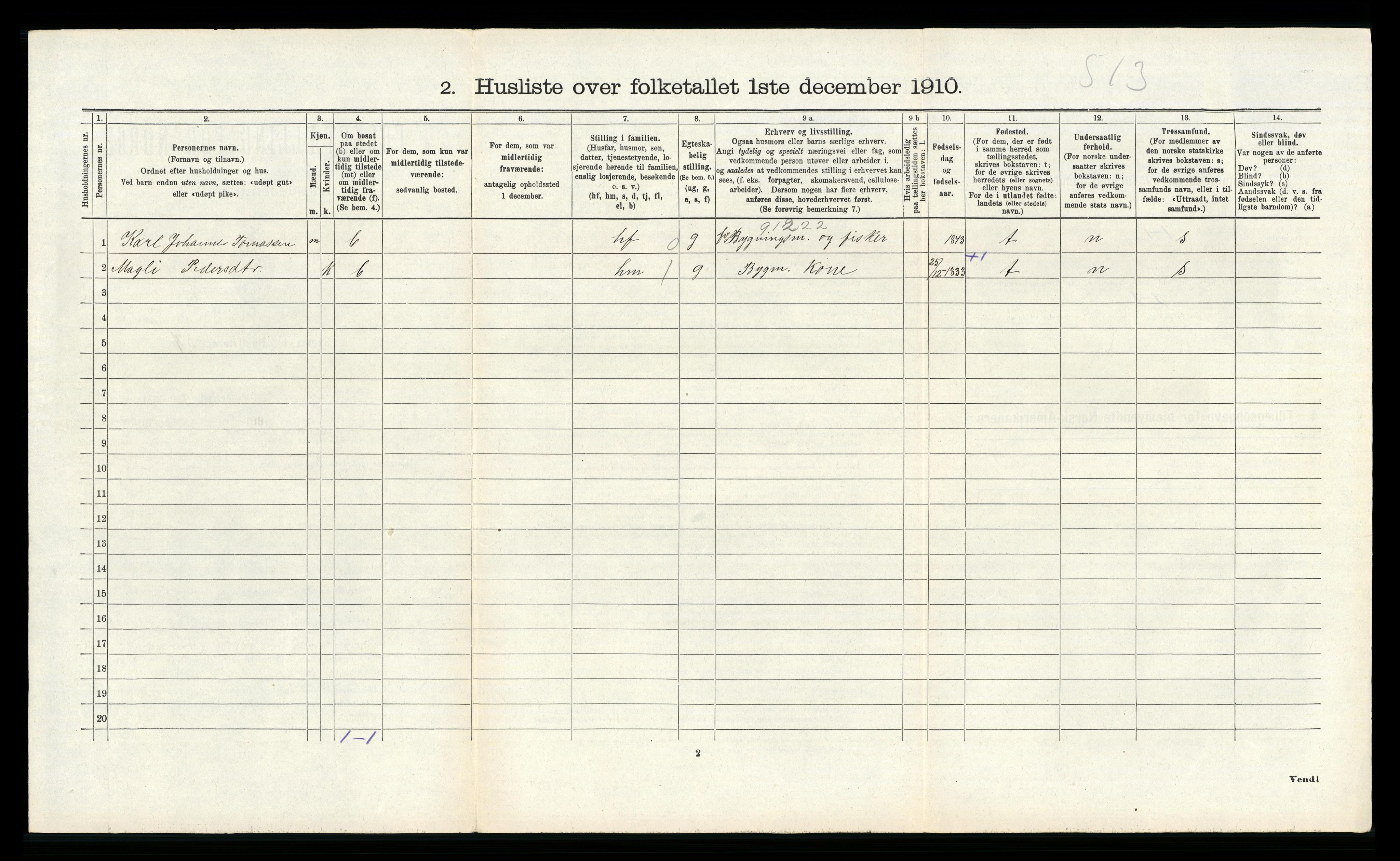 RA, Folketelling 1910 for 1258 Herdla herred, 1910, s. 395