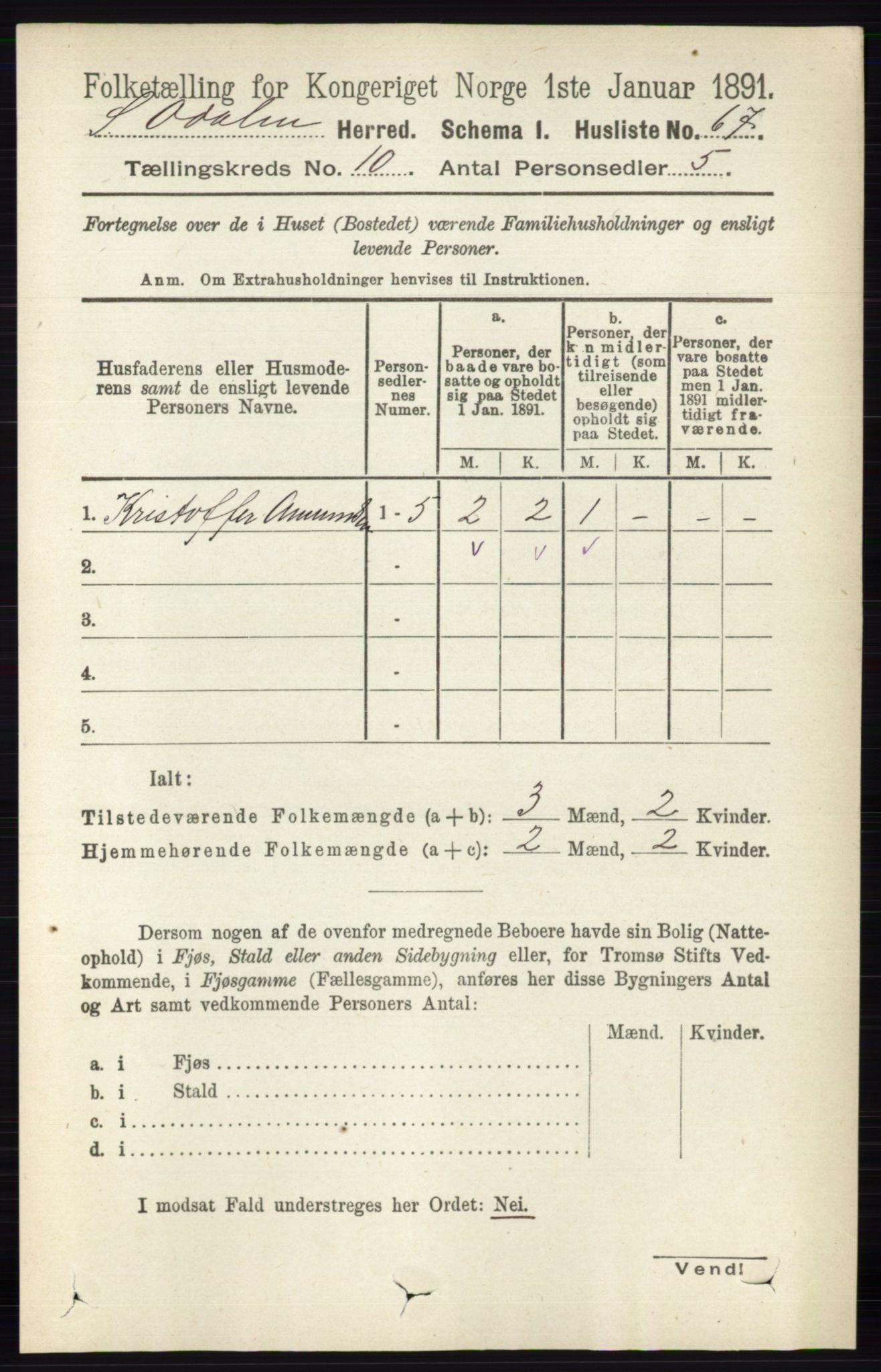 RA, Folketelling 1891 for 0419 Sør-Odal herred, 1891, s. 4355