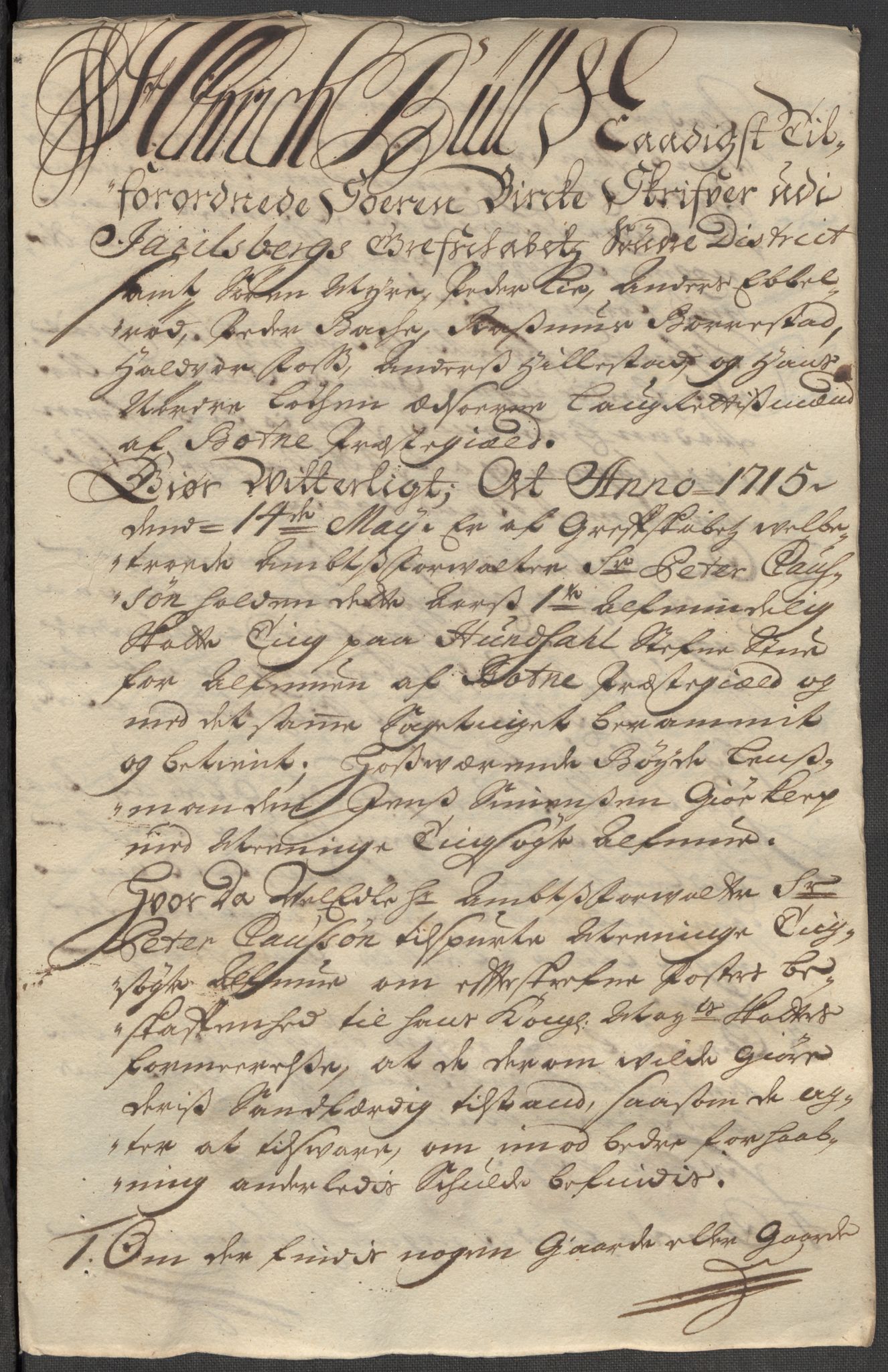 Rentekammeret inntil 1814, Reviderte regnskaper, Fogderegnskap, AV/RA-EA-4092/R32/L1879: Fogderegnskap Jarlsberg grevskap, 1714-1715, s. 374
