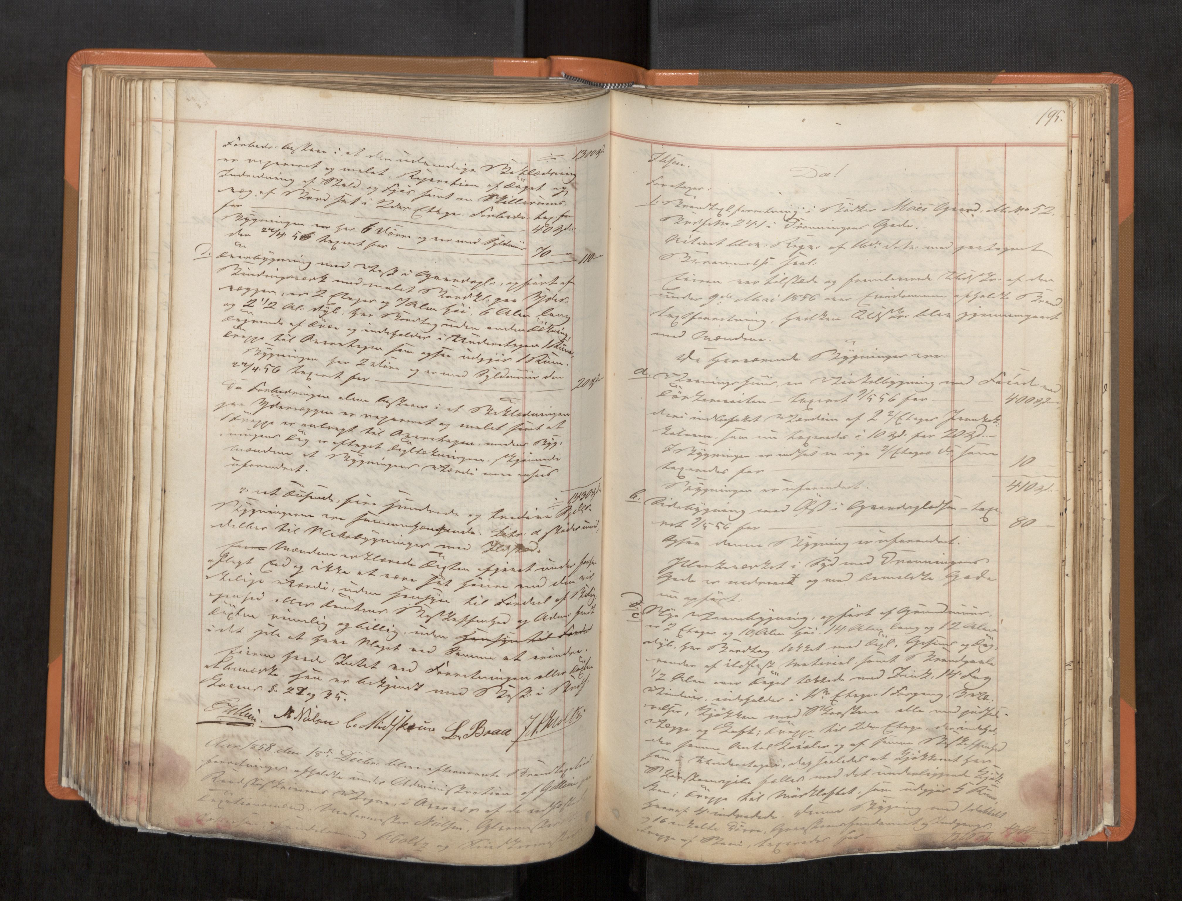 Norges Brannkasse Trondheim magistrat, AV/SAT-A-5590/Fa/L0036: Branntakstprotokoll, 1856-1860, s. 195