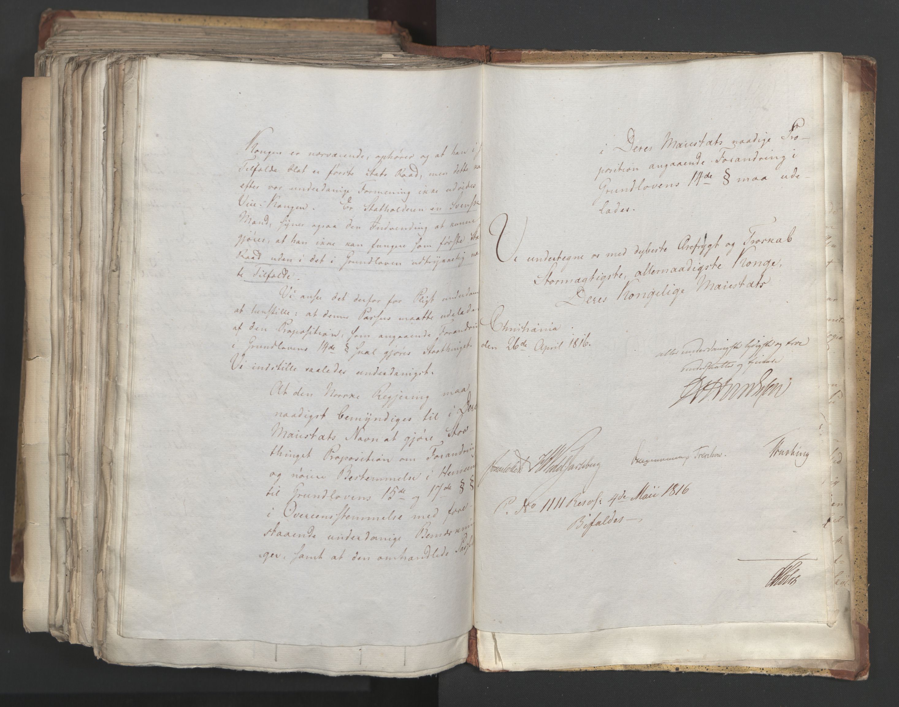 Statsrådsavdelingen i Stockholm, AV/RA-S-1003/D/Da/L0005: Regjeringsinnstillinger nr. 1000-1246, 1816, s. 578