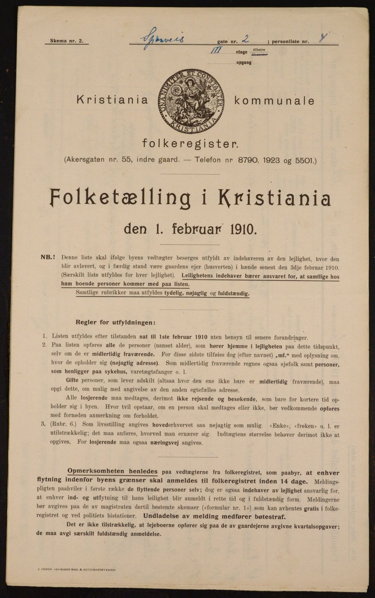 OBA, Kommunal folketelling 1.2.1910 for Kristiania, 1910, s. 95525