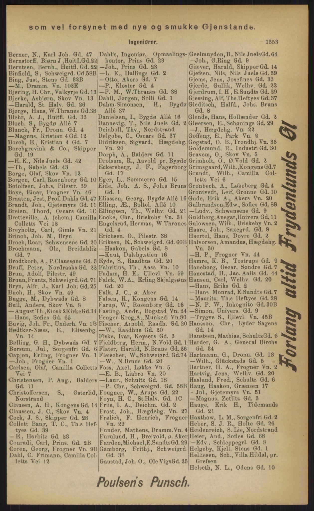 Kristiania/Oslo adressebok, PUBL/-, 1903, s. 1353