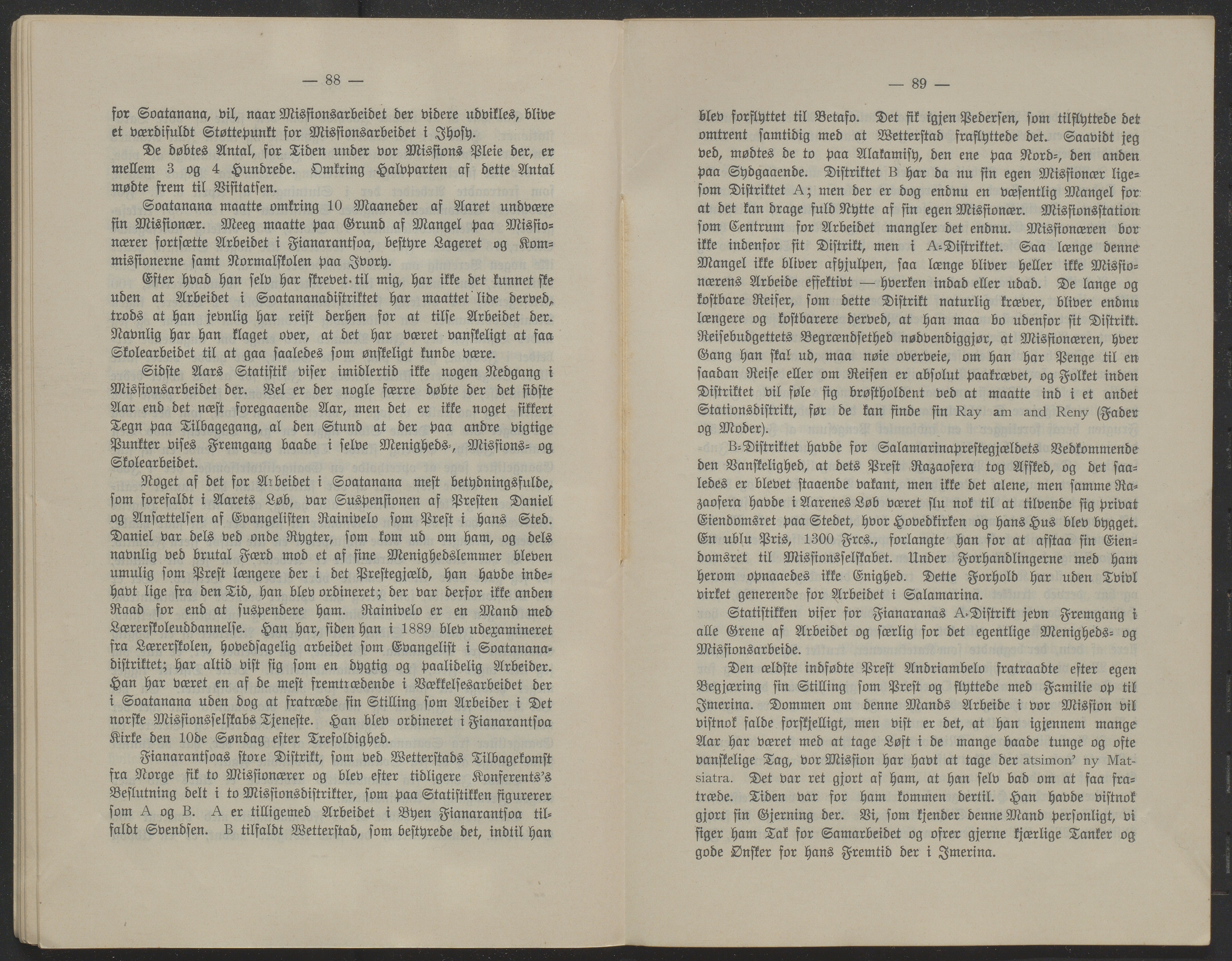 Det Norske Misjonsselskap - hovedadministrasjonen, VID/MA-A-1045/D/Db/Dba/L0340/0002: Beretninger, Bøker, Skrifter o.l   / Årsberetninger. Heftet. 60. , 1901, s. 88-89