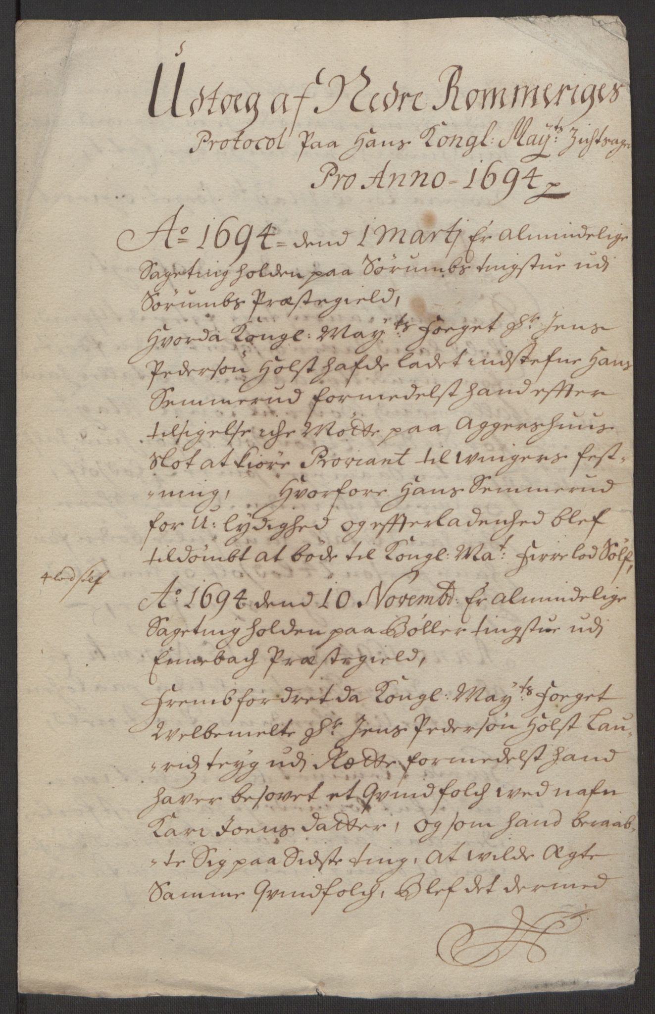 Rentekammeret inntil 1814, Reviderte regnskaper, Fogderegnskap, AV/RA-EA-4092/R11/L0579: Fogderegnskap Nedre Romerike, 1694-1695, s. 24