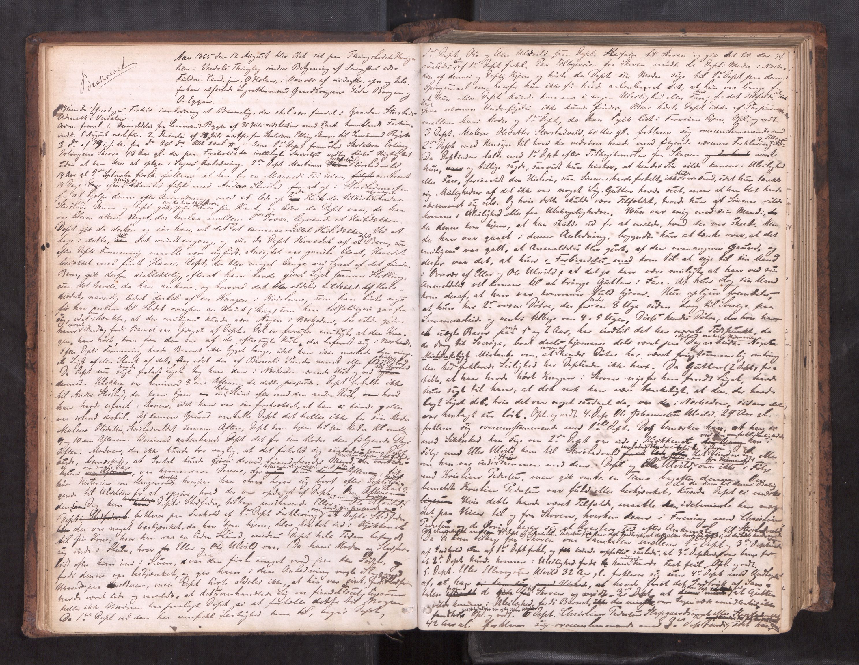 Stjør- og Verdal sorenskriveri, AV/SAT-A-4167/1/1/1B/L0019: Ekstrarettsprotokoll, 1864-1877, s. 23b-24a