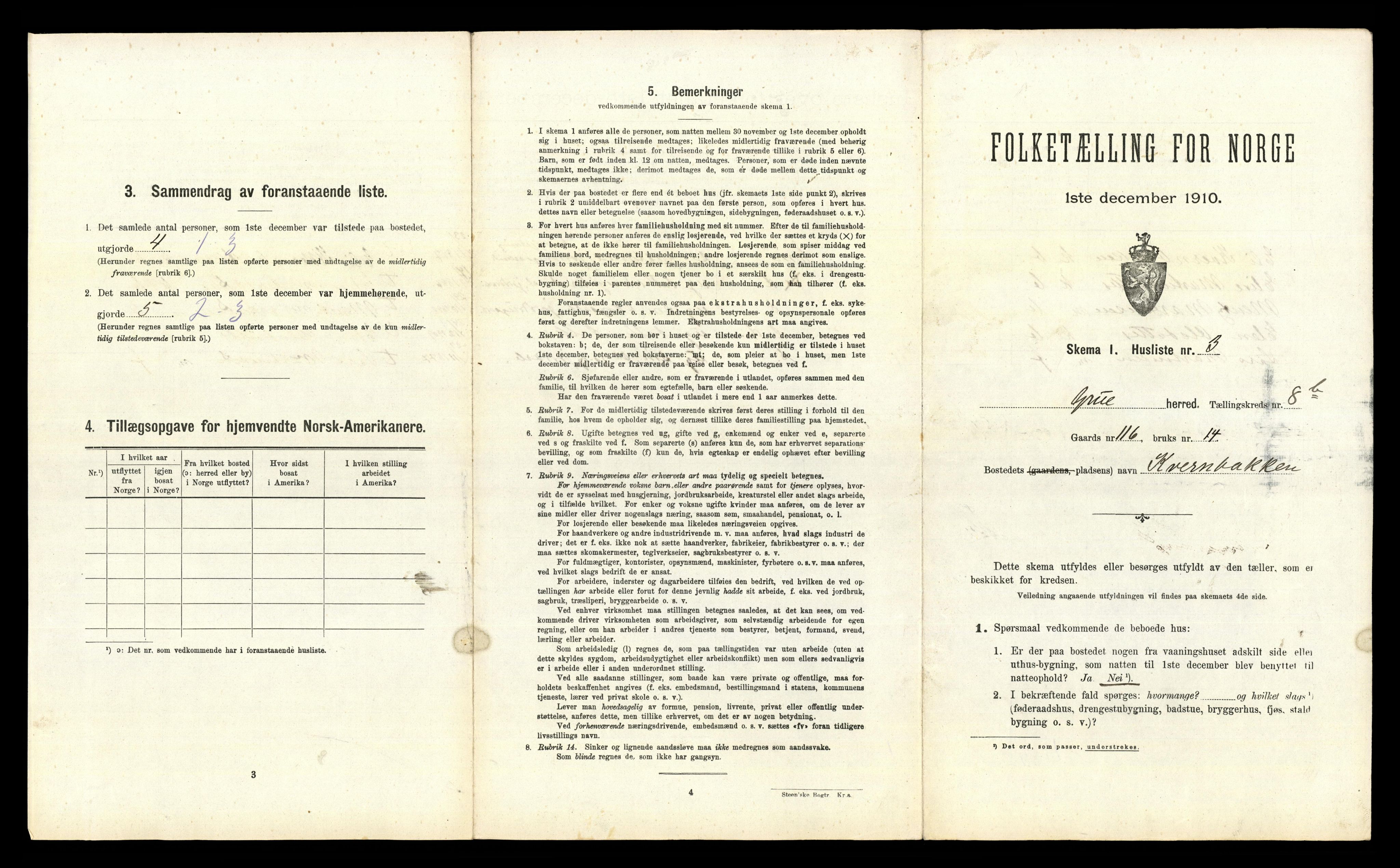 RA, Folketelling 1910 for 0423 Grue herred, 1910, s. 1333