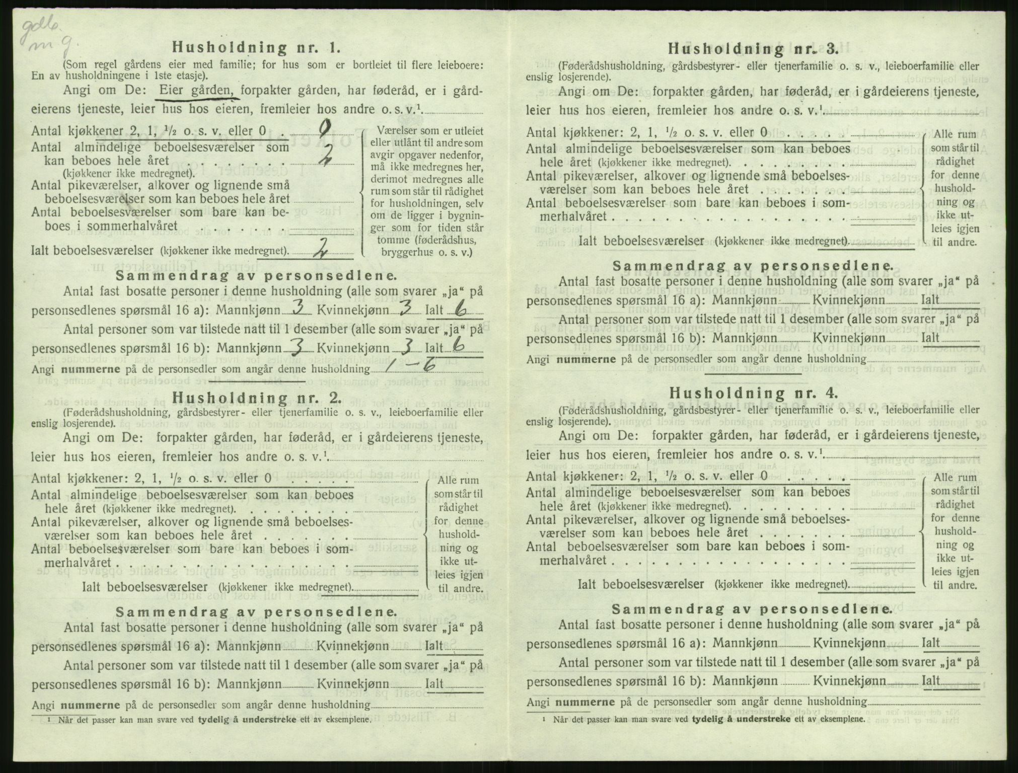 SAT, Folketelling 1920 for 1519 Volda herred, 1920, s. 1229