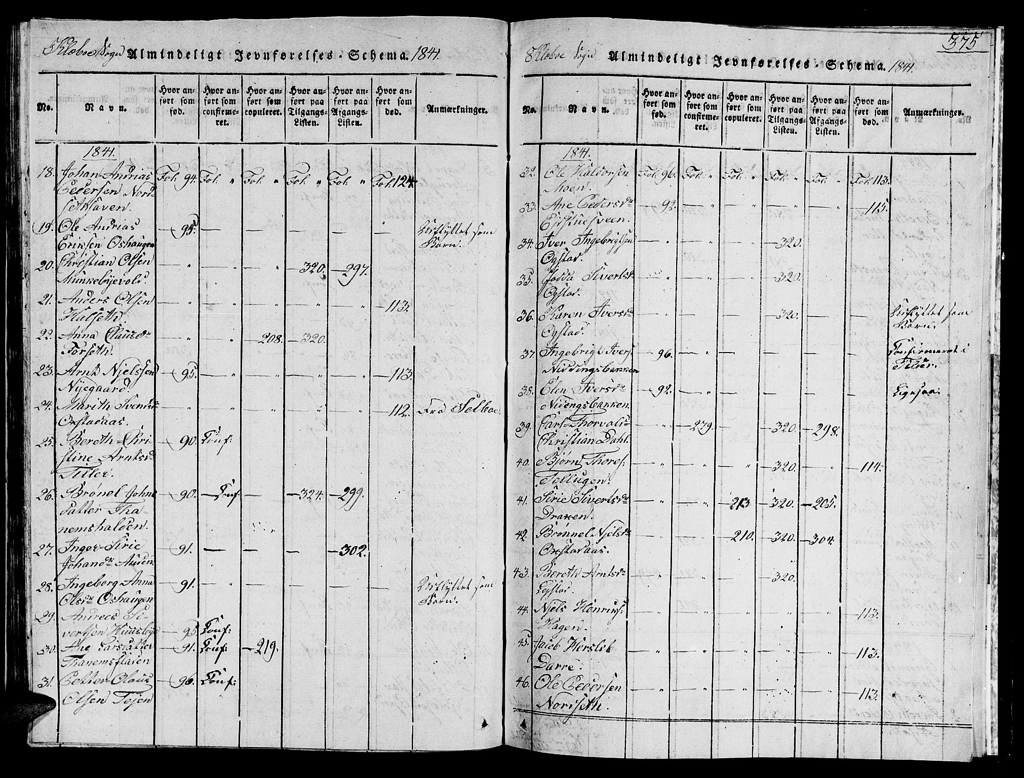Ministerialprotokoller, klokkerbøker og fødselsregistre - Sør-Trøndelag, AV/SAT-A-1456/618/L0450: Klokkerbok nr. 618C01, 1816-1865, s. 375