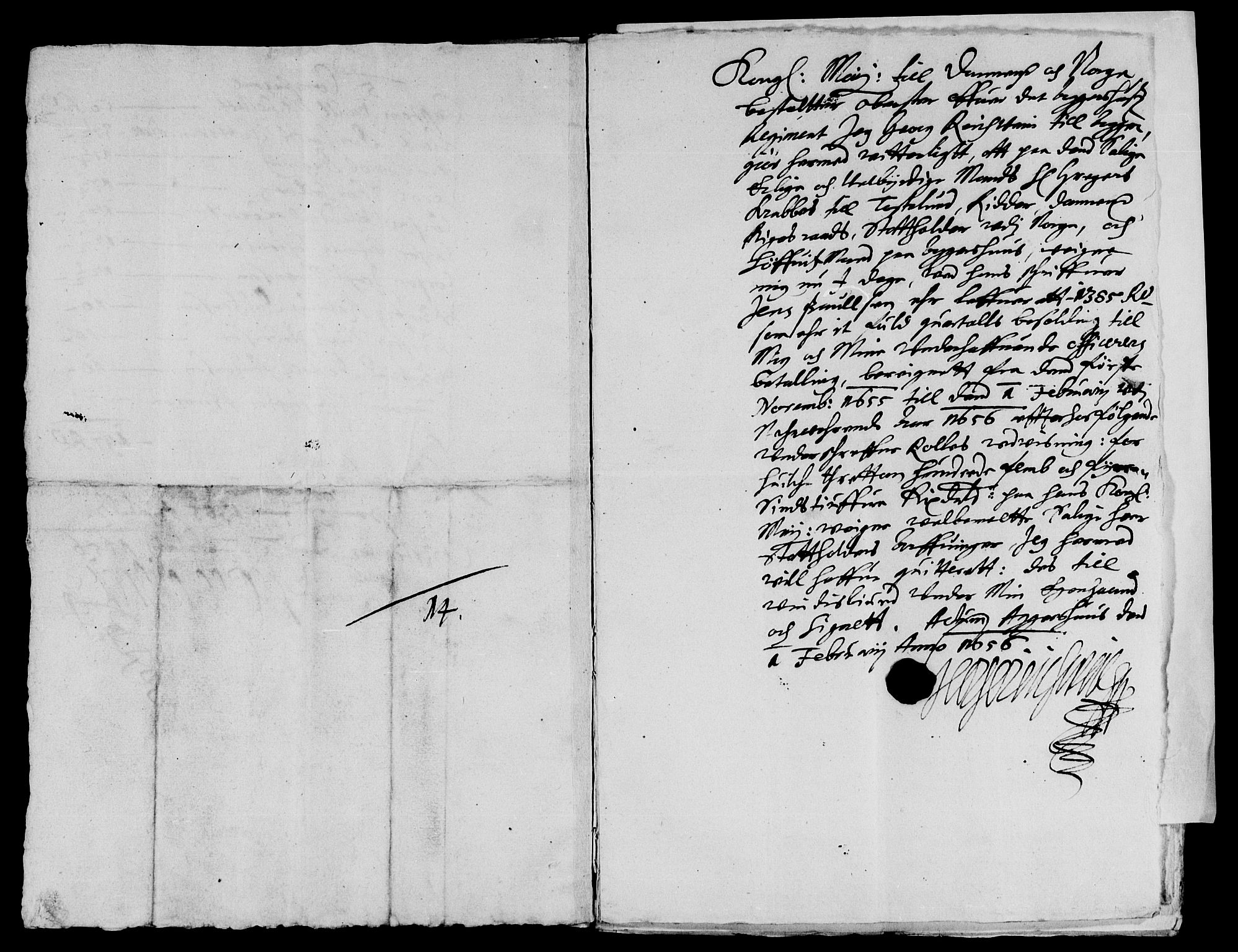 Rentekammeret inntil 1814, Reviderte regnskaper, Lensregnskaper, AV/RA-EA-5023/R/Rb/Rba/L0230: Akershus len, 1655-1656