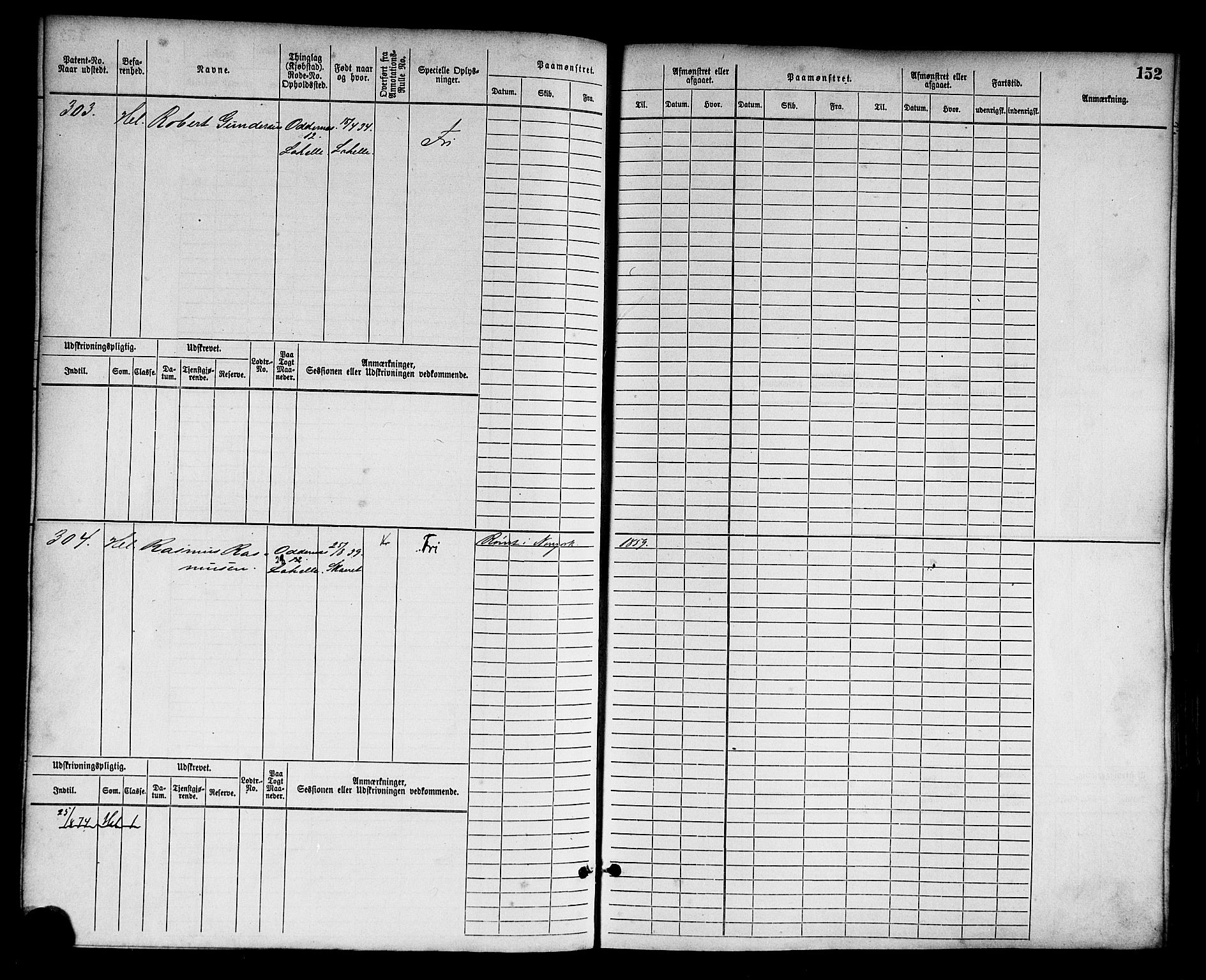 Kristiansand mønstringskrets, AV/SAK-2031-0015/F/Fb/L0003: Hovedrulle nr 1-762, I-10, 1860-1911, s. 163