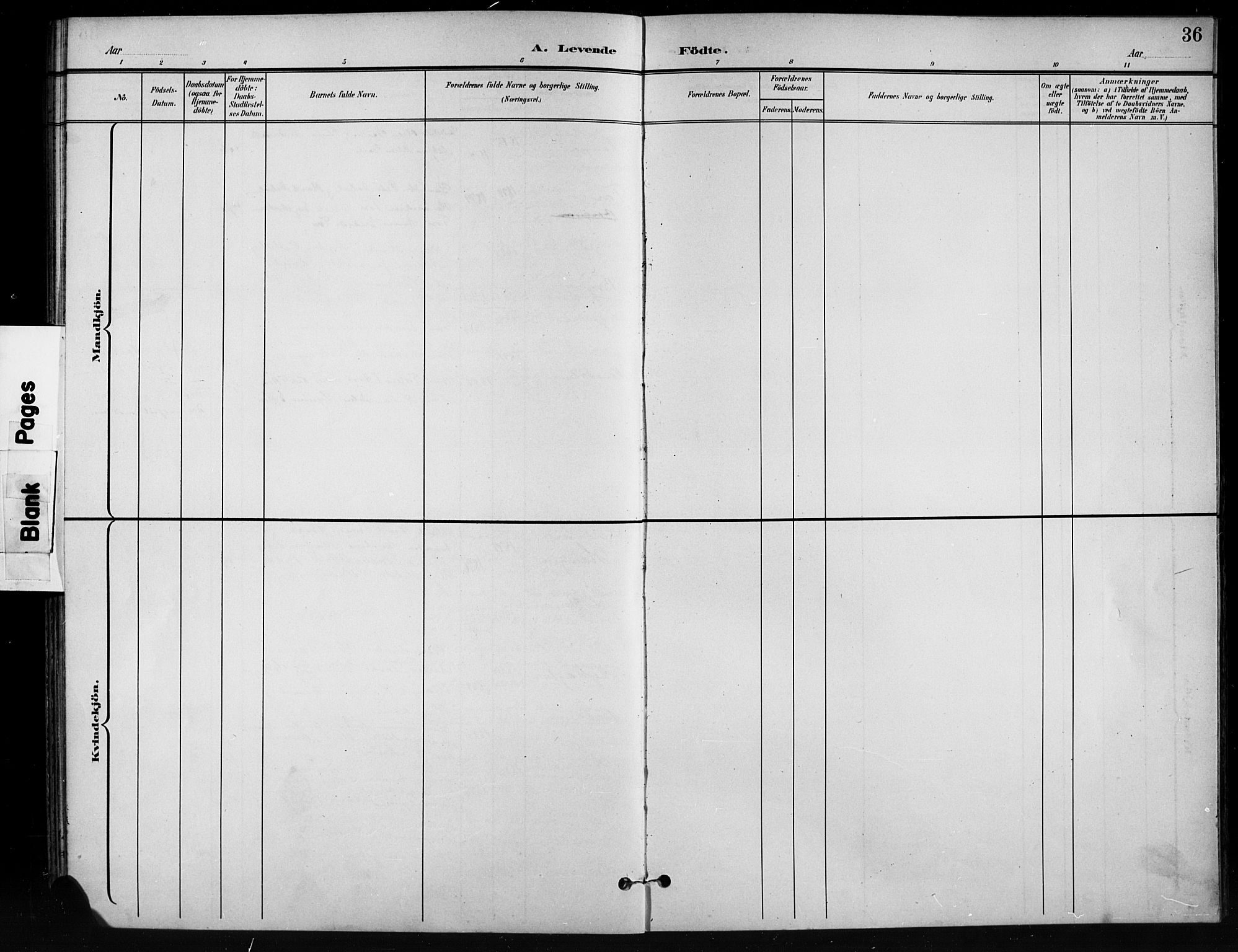 Nord-Aurdal prestekontor, AV/SAH-PREST-132/H/Ha/Hab/L0011: Klokkerbok nr. 11, 1897-1918, s. 36