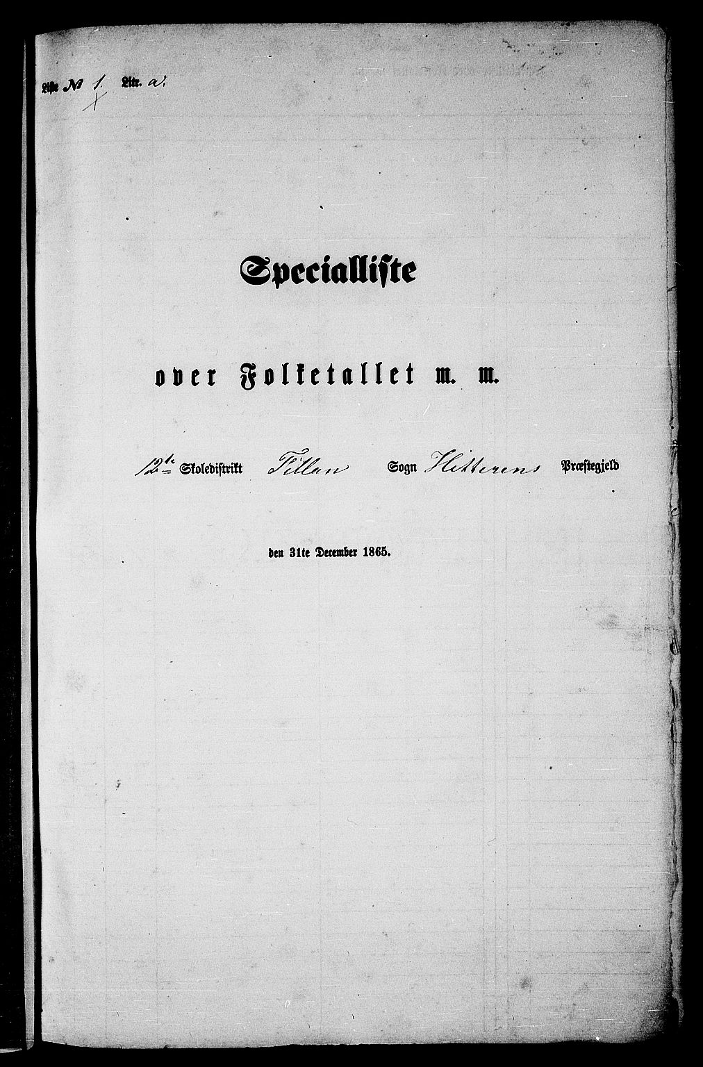 RA, Folketelling 1865 for 1617P Hitra prestegjeld, 1865, s. 13