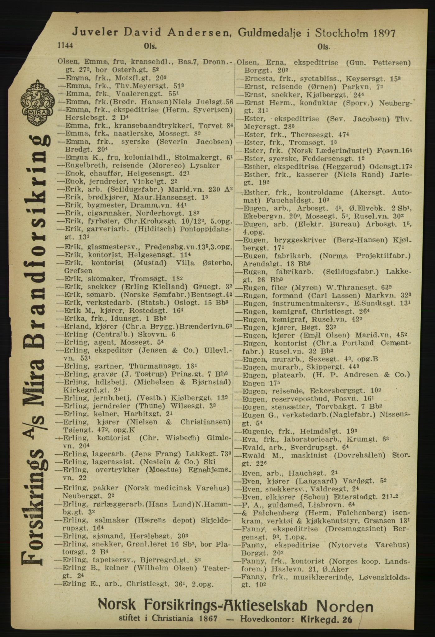 Kristiania/Oslo adressebok, PUBL/-, 1918, s. 1169