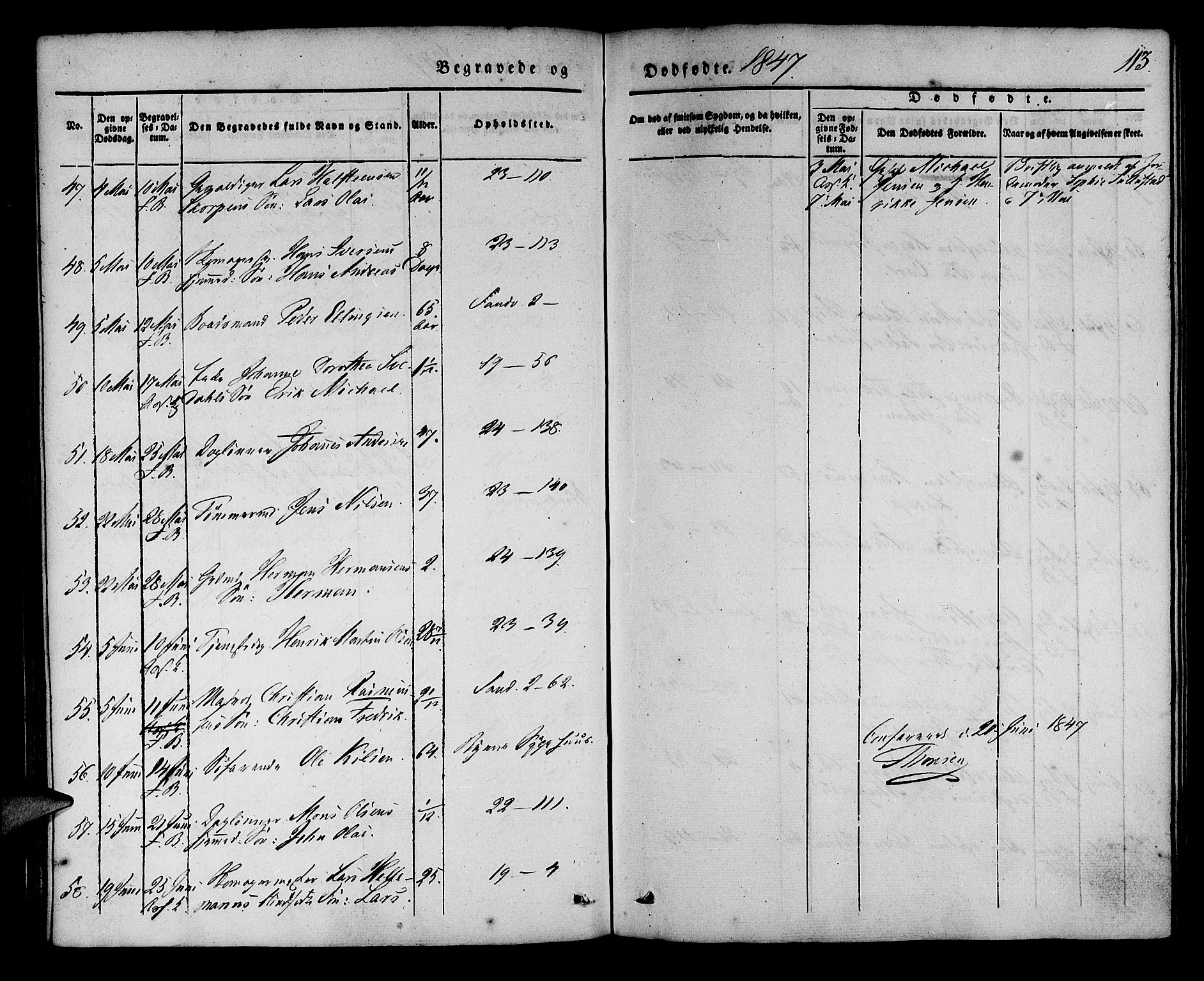 Korskirken sokneprestembete, AV/SAB-A-76101/H/Haa/L0043: Ministerialbok nr. E 1, 1834-1848, s. 113