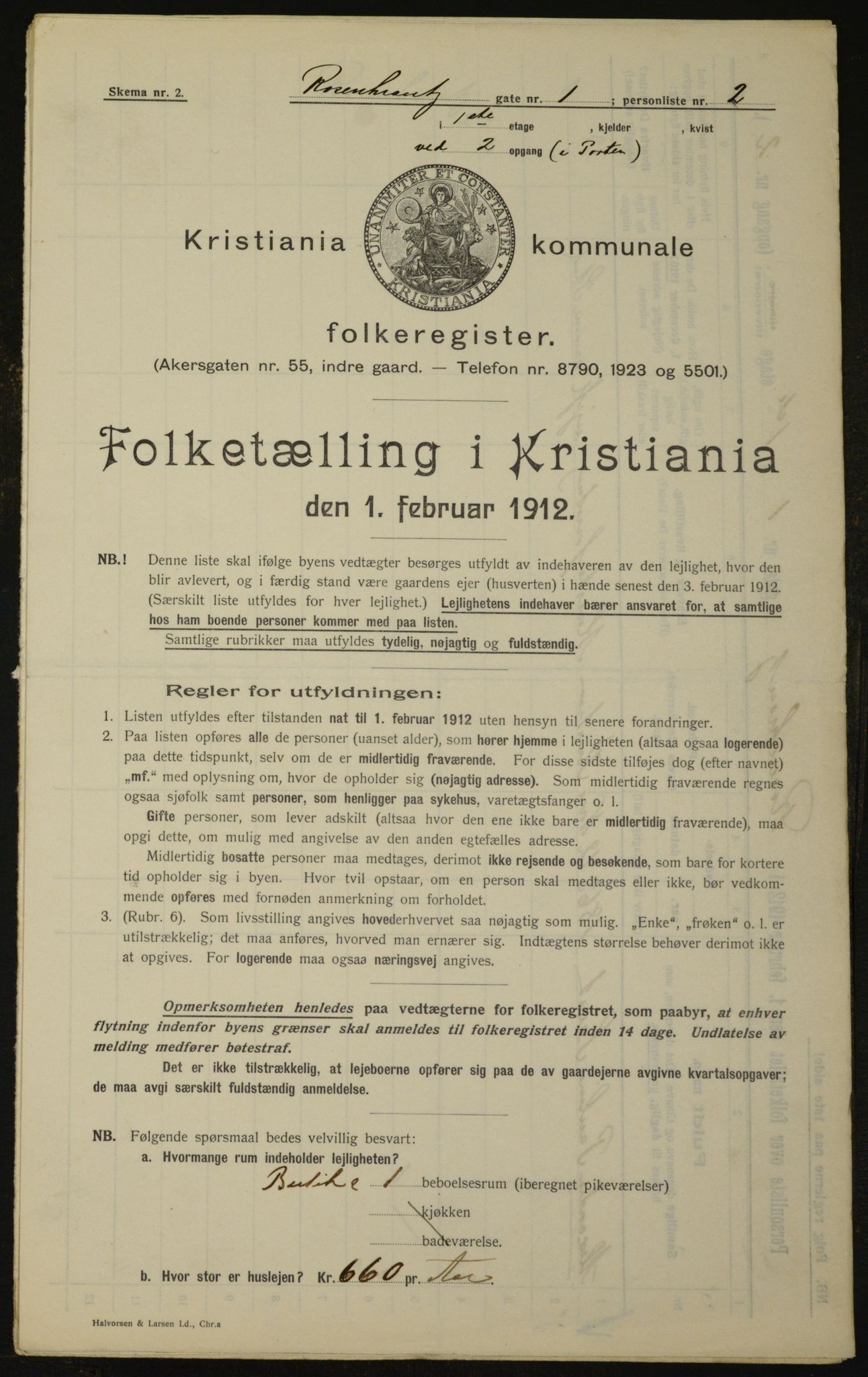 OBA, Kommunal folketelling 1.2.1912 for Kristiania, 1912, s. 83988