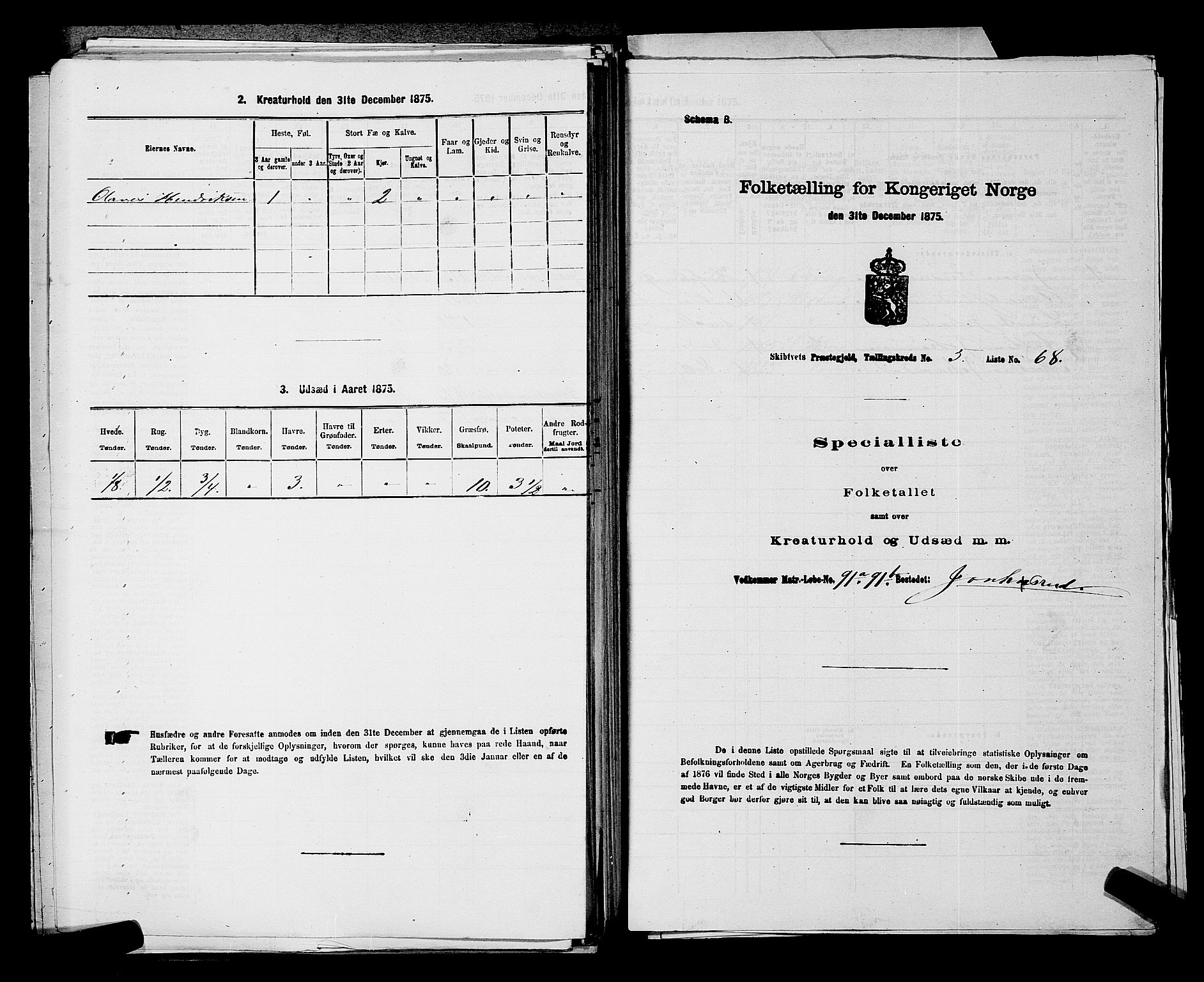 RA, Folketelling 1875 for 0127P Skiptvet prestegjeld, 1875, s. 1018