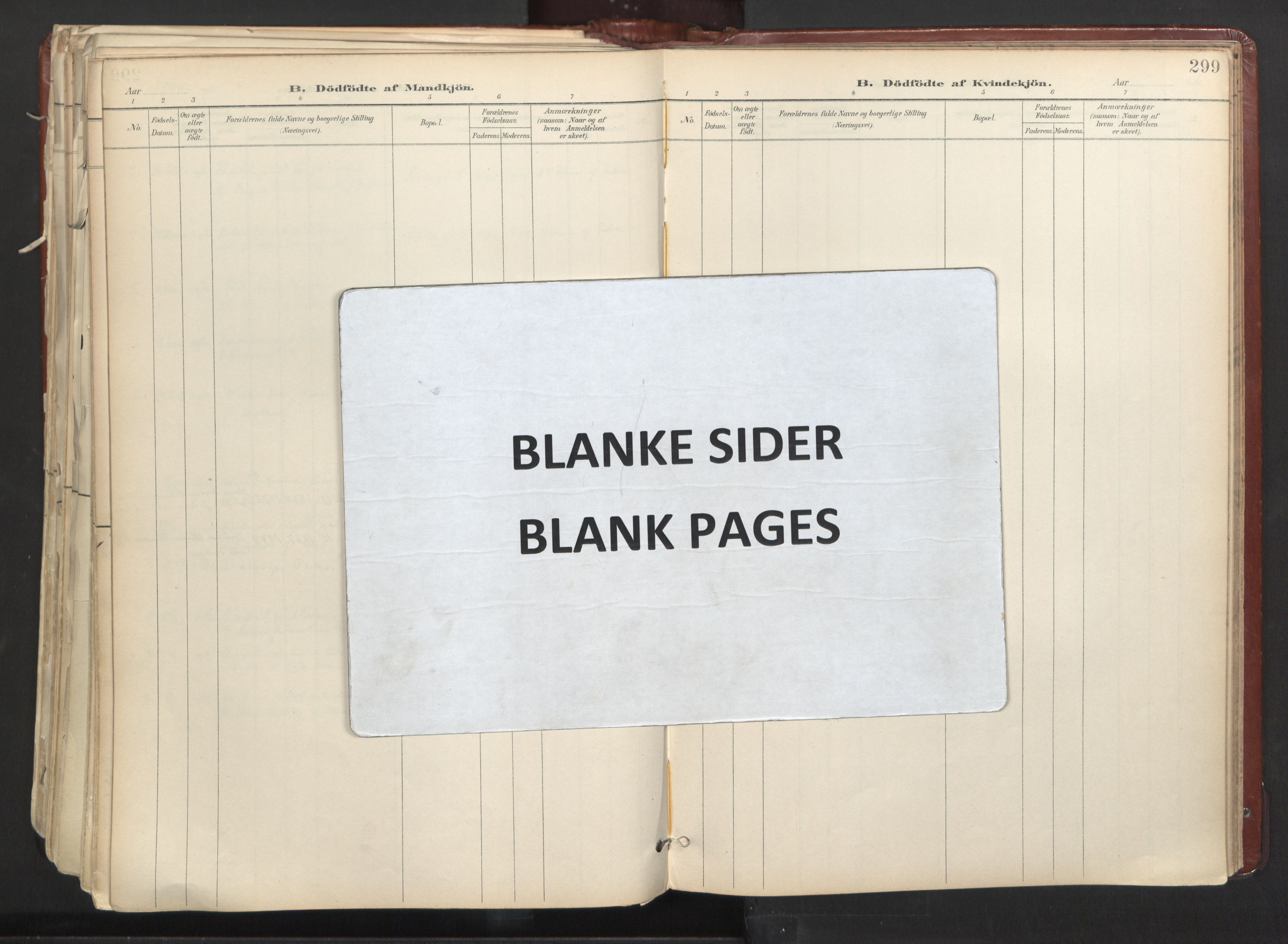 Fagerborg prestekontor Kirkebøker, AV/SAO-A-10844/F/Fa/L0001: Ministerialbok nr. 1, 1898-1909, s. 299