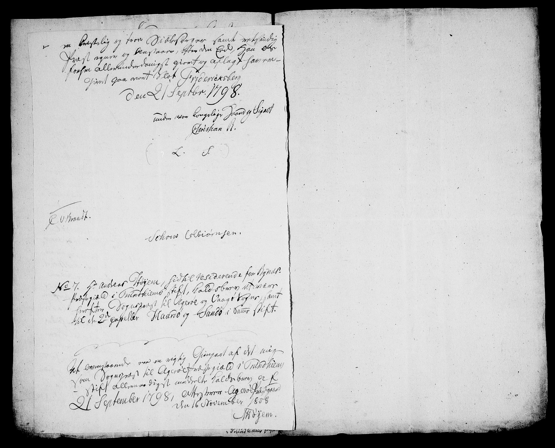 Danske Kanselli, Skapsaker, AV/RA-EA-4061/F/L0118: Skap 16, pakke 49, 1808, s. 26