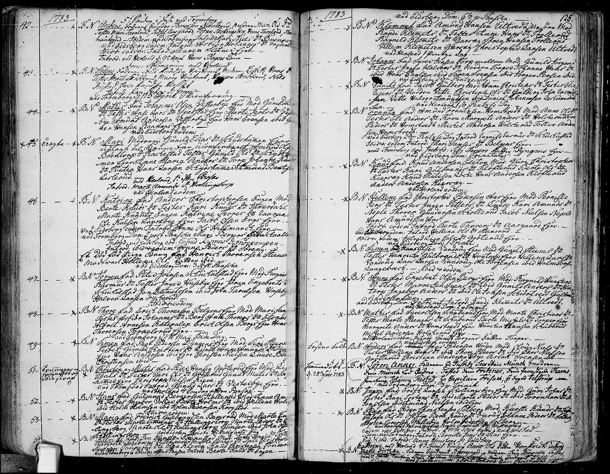 Eidsberg prestekontor Kirkebøker, SAO/A-10905/F/Fa/L0004: Ministerialbok nr. I 4, 1759-1788, s. 125