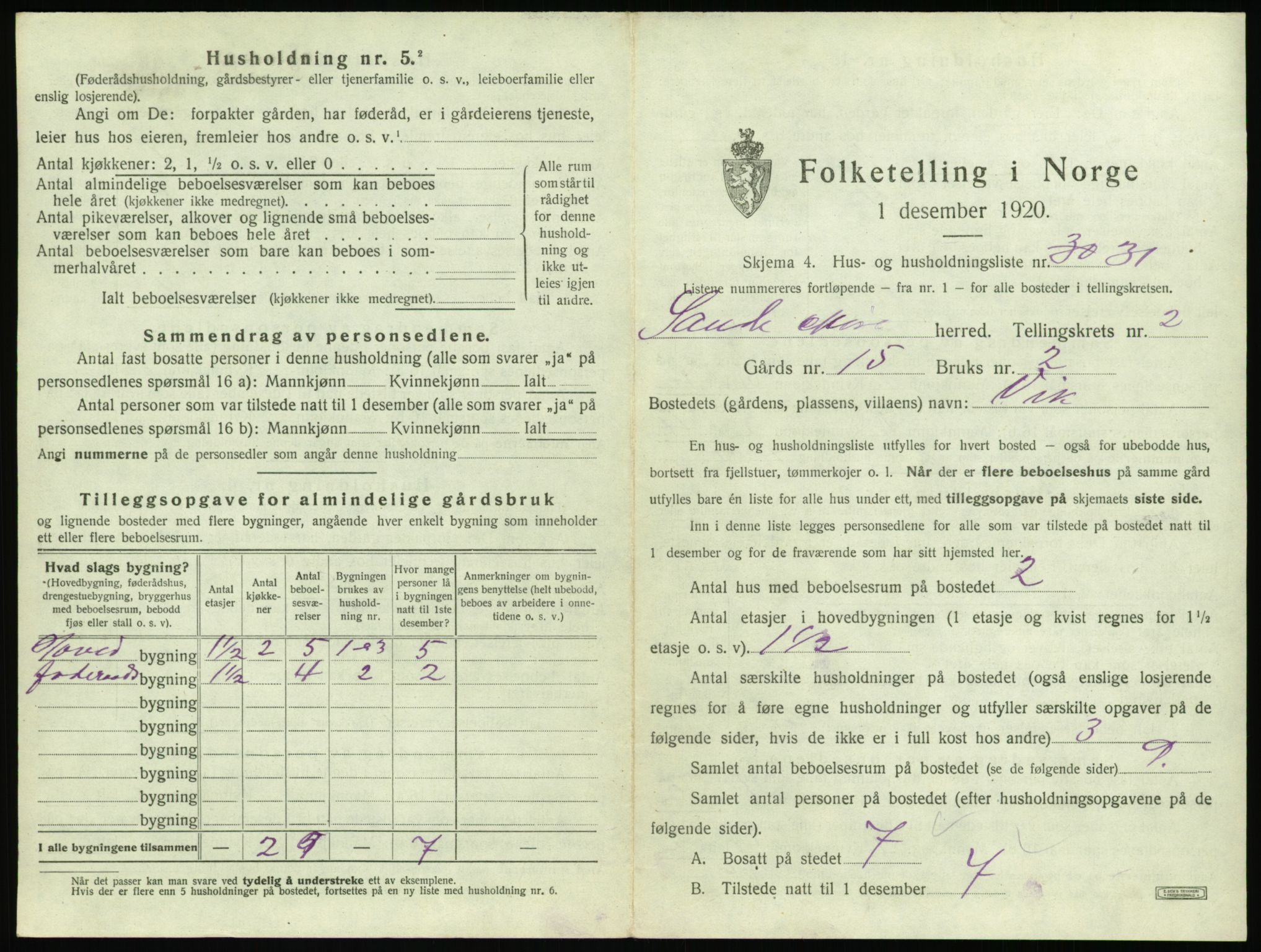 SAT, Folketelling 1920 for 1514 Sande herred, 1920, s. 202