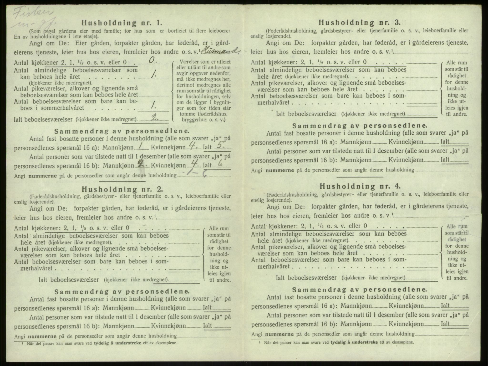 SAB, Folketelling 1920 for 1437 Kinn herred, 1920, s. 1214