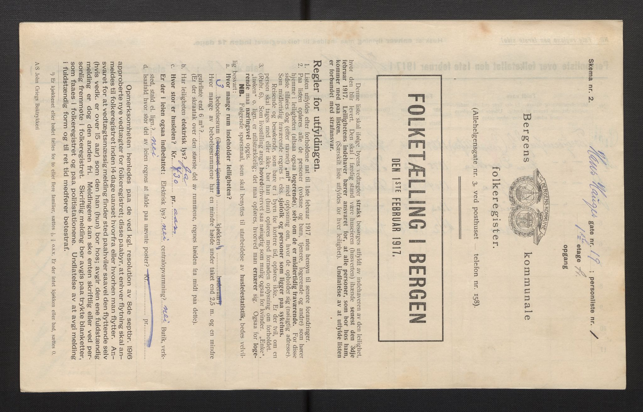 SAB, Kommunal folketelling 1917 for Bergen kjøpstad, 1917, s. 11890
