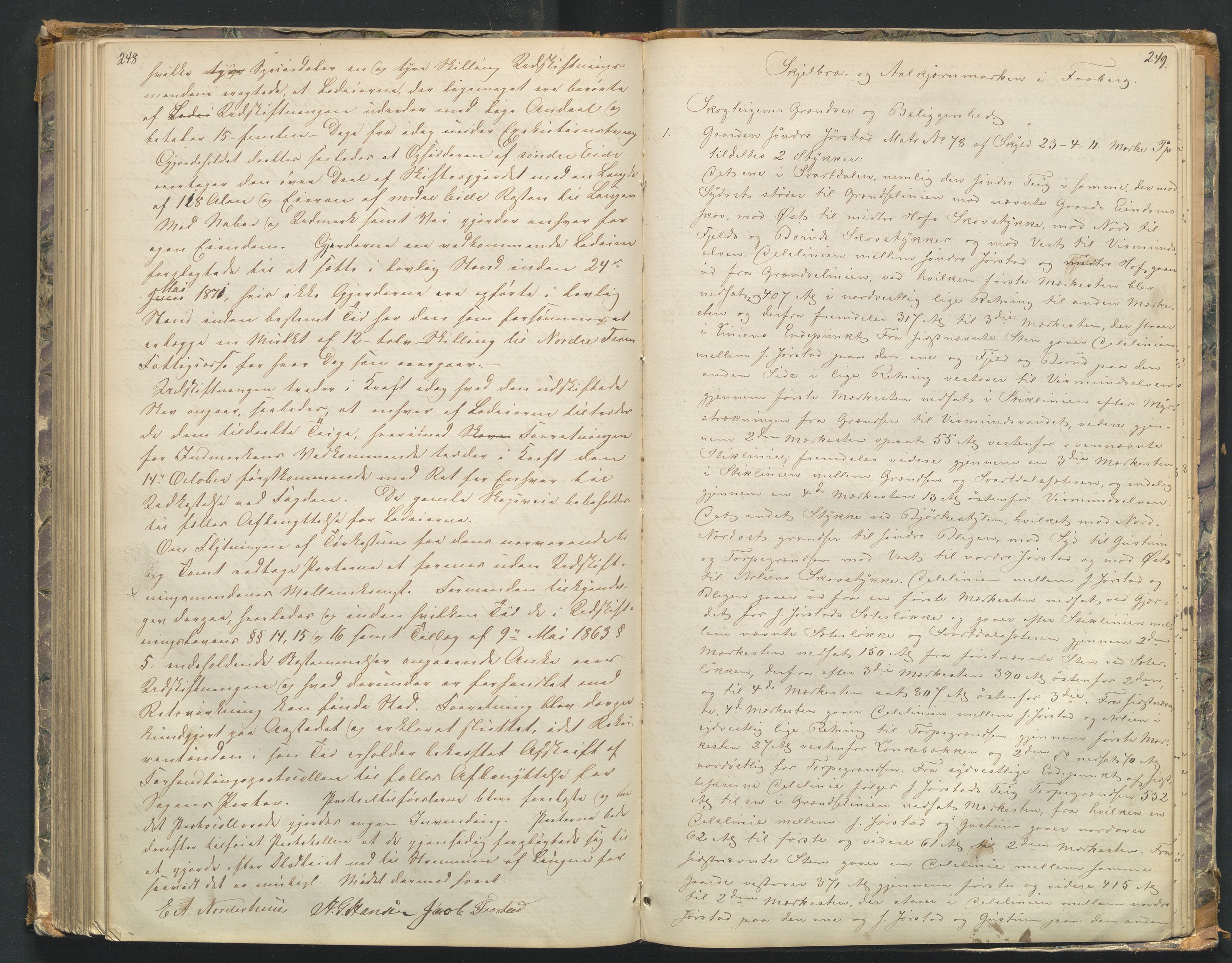 Utskiftningsformannen i Oppland fylke, AV/SAH-JORDSKIFTEO-001/H/Hb/Hbg/L0001/0002: Forhandlingsprotokoller / Forhandlingsprotokoll - Gudbrandsdalen , 1864-1872, s. 248-249