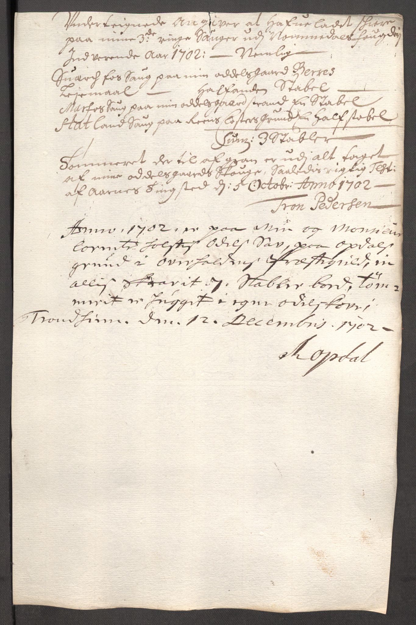 Rentekammeret inntil 1814, Reviderte regnskaper, Fogderegnskap, RA/EA-4092/R64/L4427: Fogderegnskap Namdal, 1701-1702, s. 285