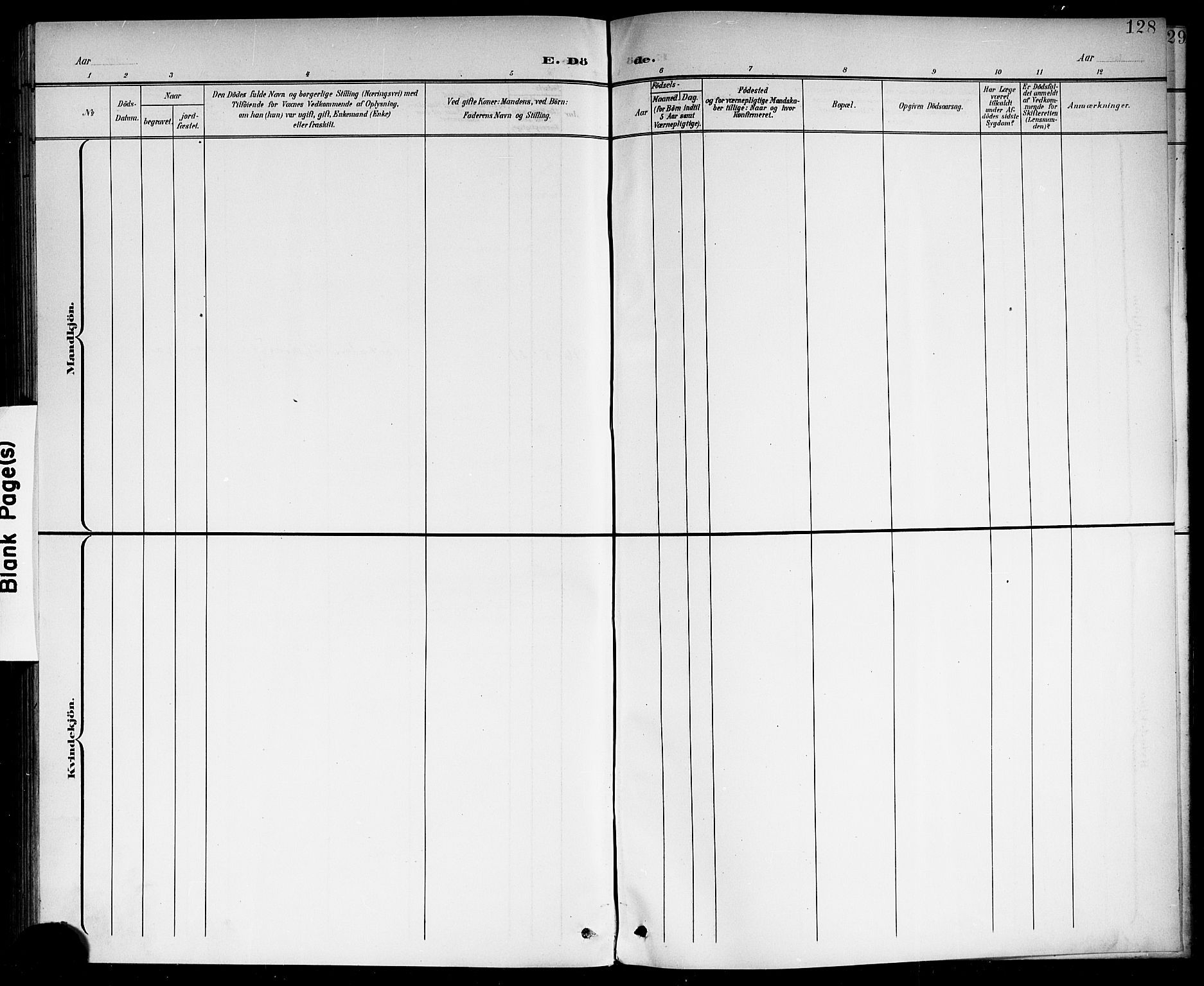 Botne kirkebøker, AV/SAKO-A-340/G/Ga/L0004: Klokkerbok nr. I 4, 1899-1915, s. 128