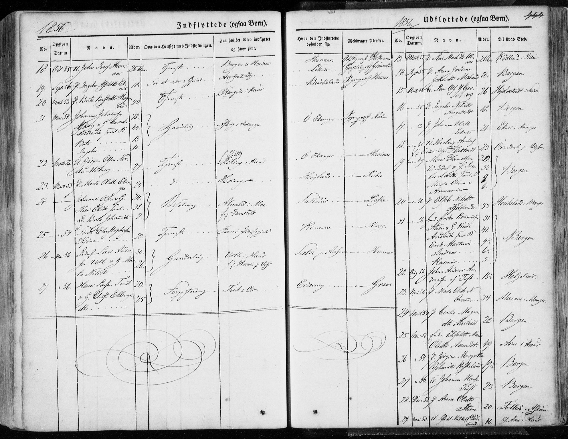 Hamre sokneprestembete, AV/SAB-A-75501/H/Ha/Haa/Haaa/L0013: Ministerialbok nr. A 13, 1846-1857, s. 444