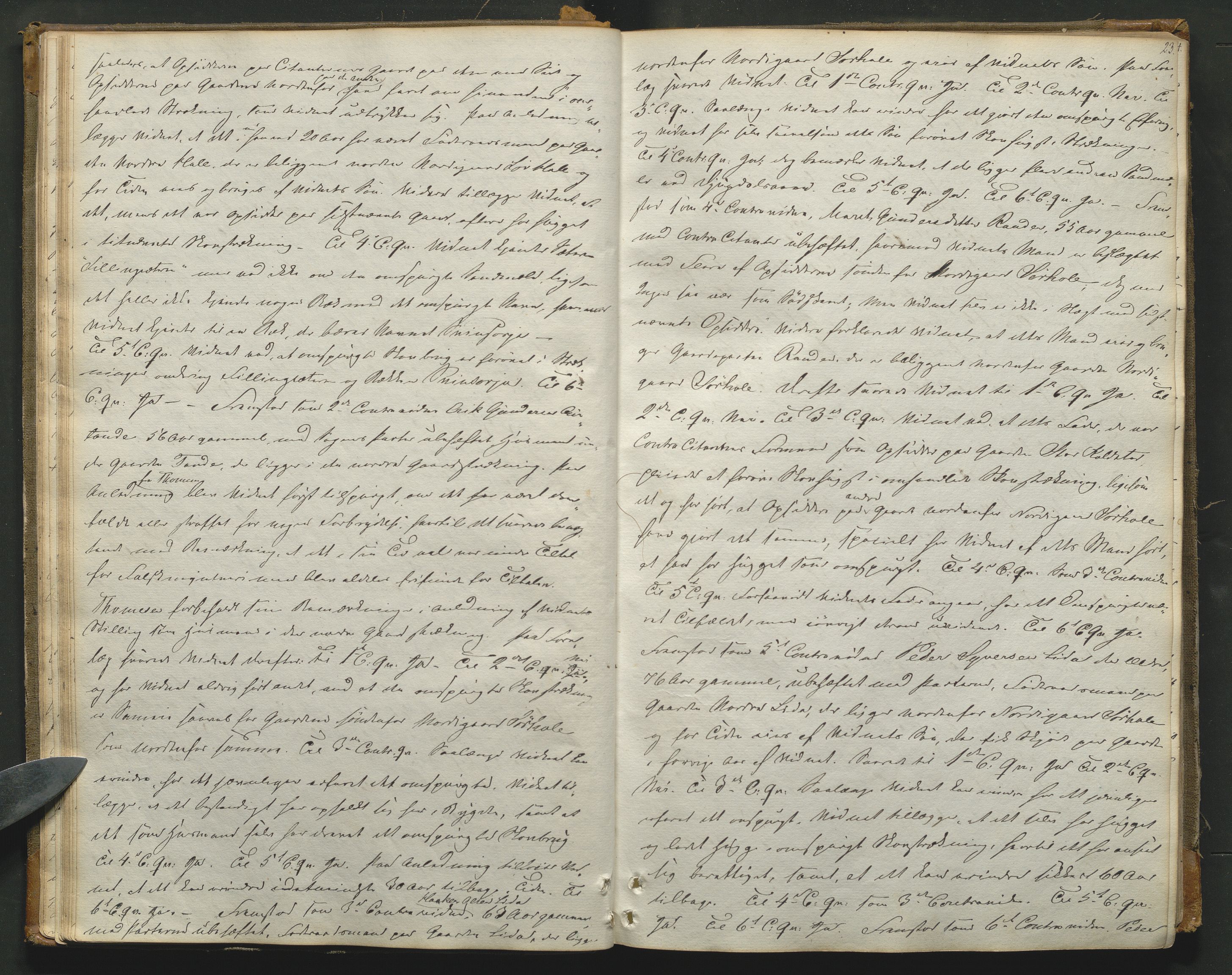 Nord-Gudbrandsdal tingrett, AV/SAH-TING-002/G/Gc/Gcb/L0001: Ekstrarettsprotokoll for åstedssaker, 1849-1857, s. 22b-23a