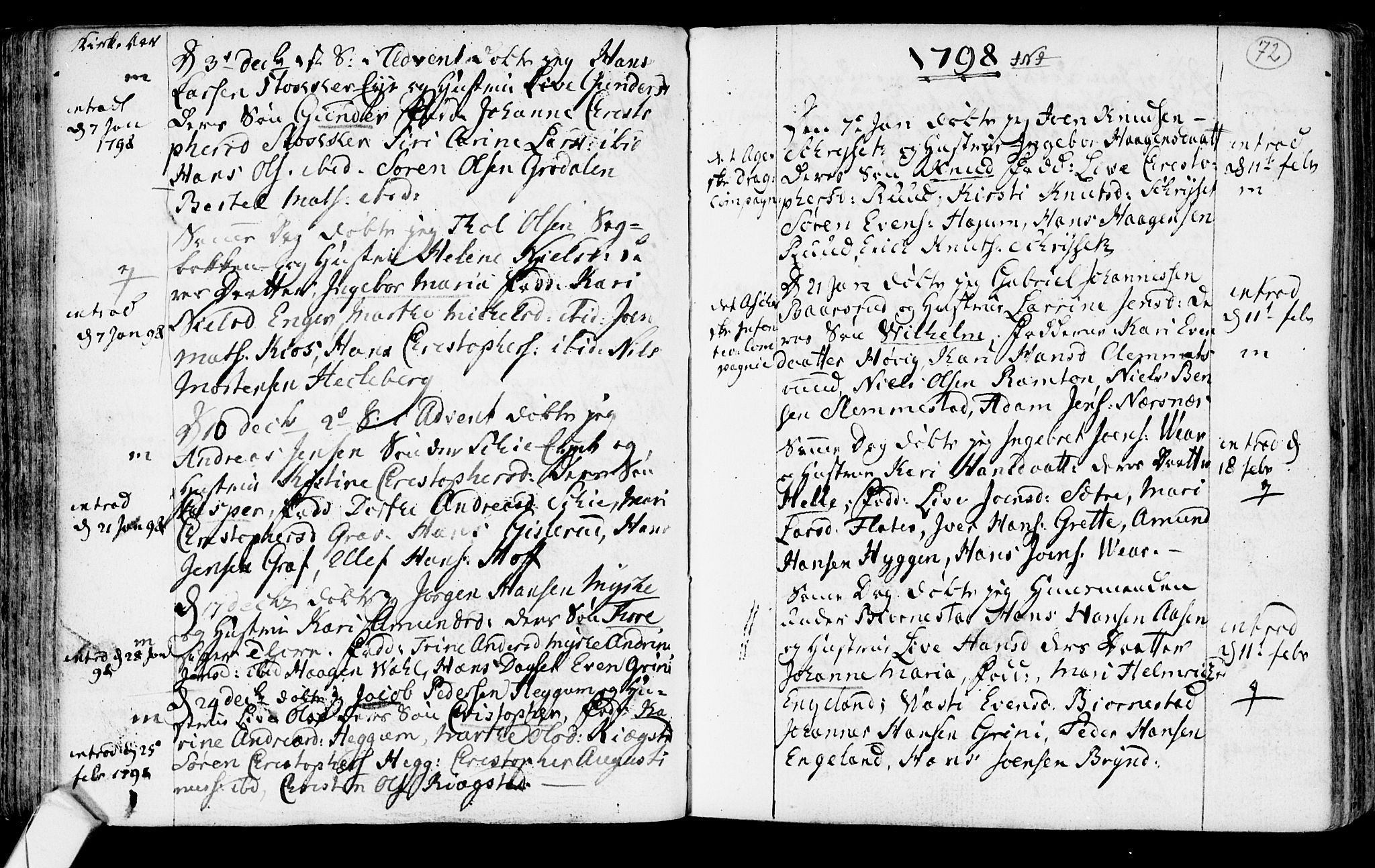Røyken kirkebøker, AV/SAKO-A-241/F/Fa/L0003: Ministerialbok nr. 3, 1782-1813, s. 72