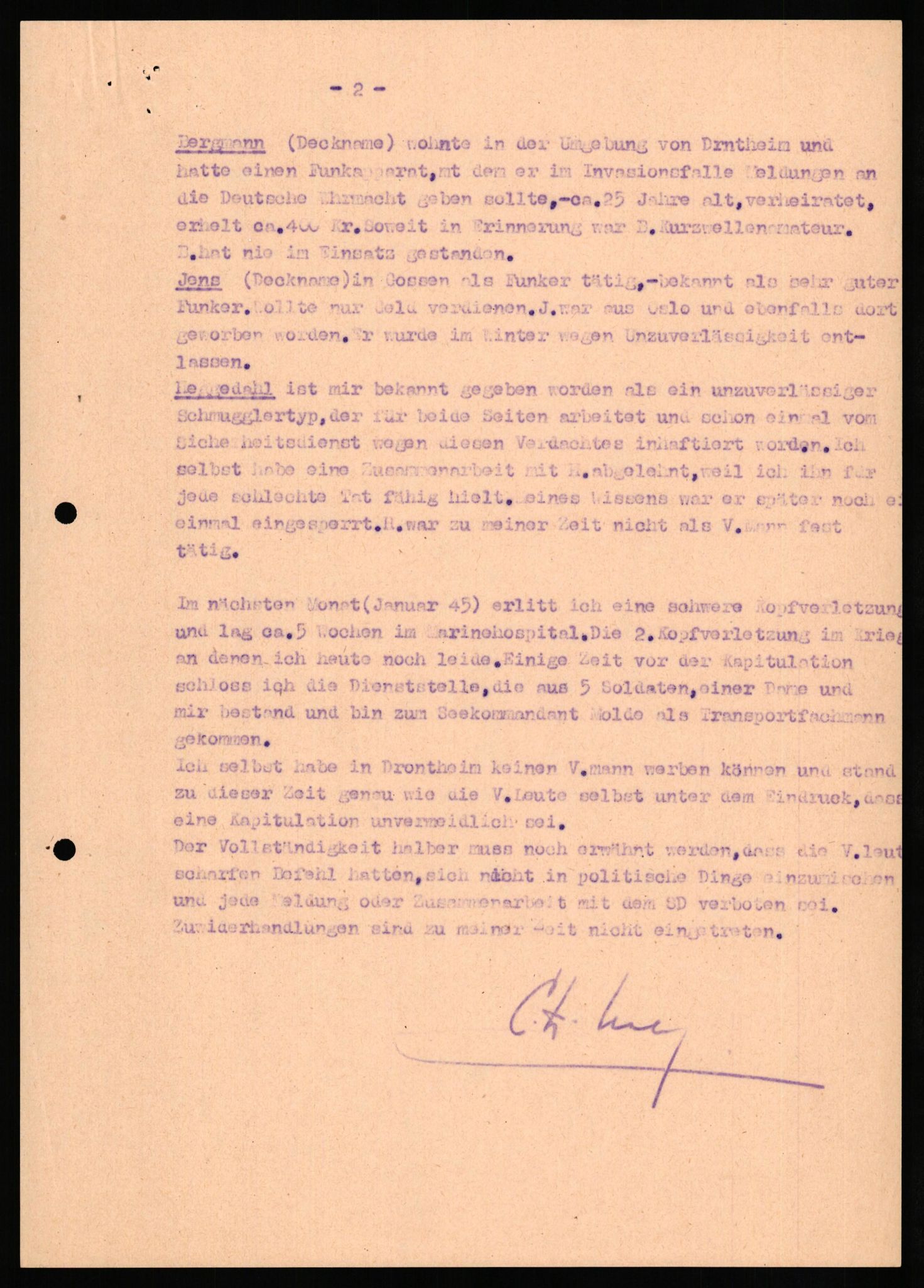 Forsvaret, Forsvarets overkommando II, AV/RA-RAFA-3915/D/Db/L0034: CI Questionaires. Tyske okkupasjonsstyrker i Norge. Tyskere., 1945-1946, s. 231