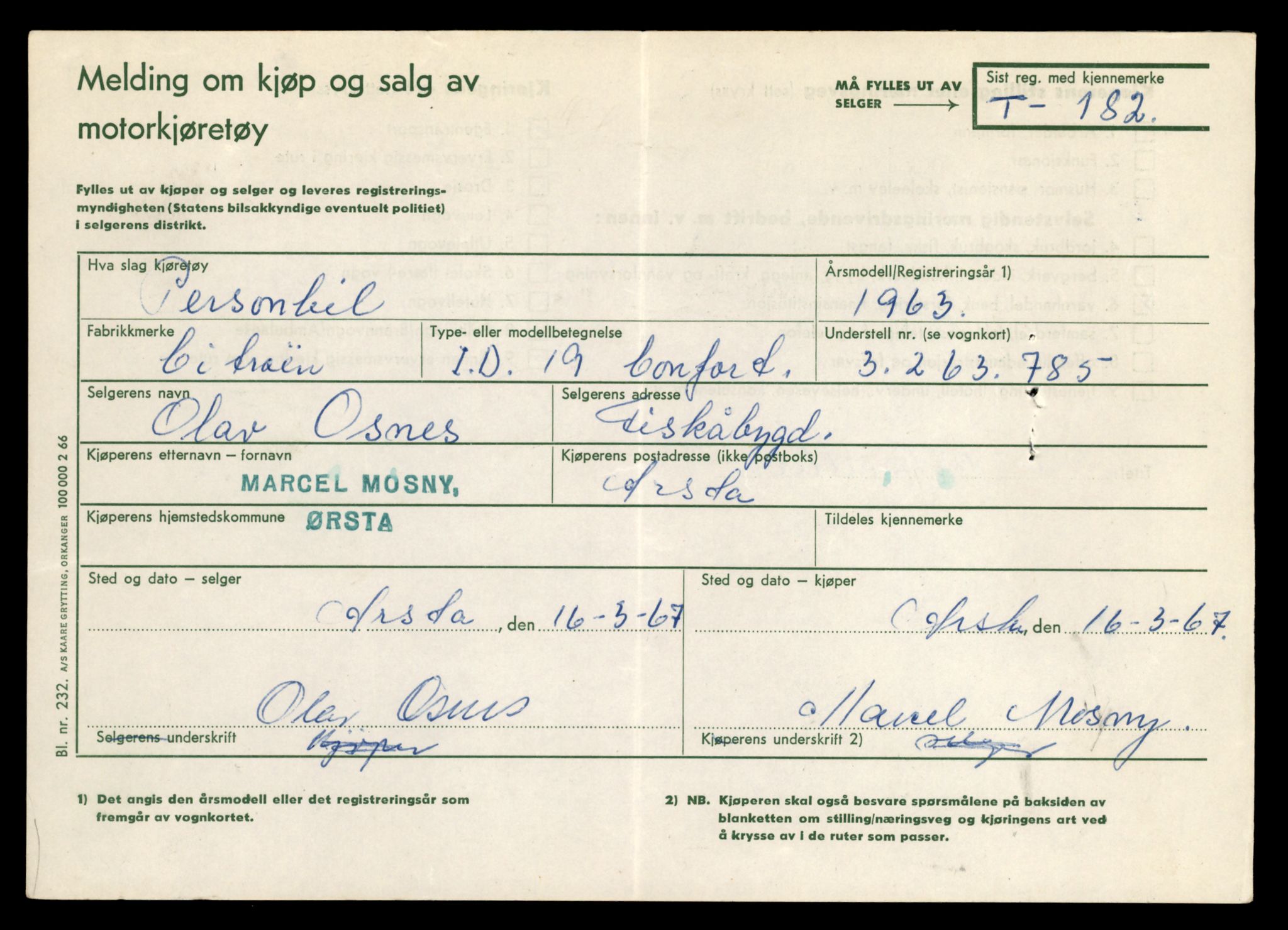 Møre og Romsdal vegkontor - Ålesund trafikkstasjon, AV/SAT-A-4099/F/Fe/L0002: Registreringskort for kjøretøy T 128 - T 231, 1927-1998, s. 1614