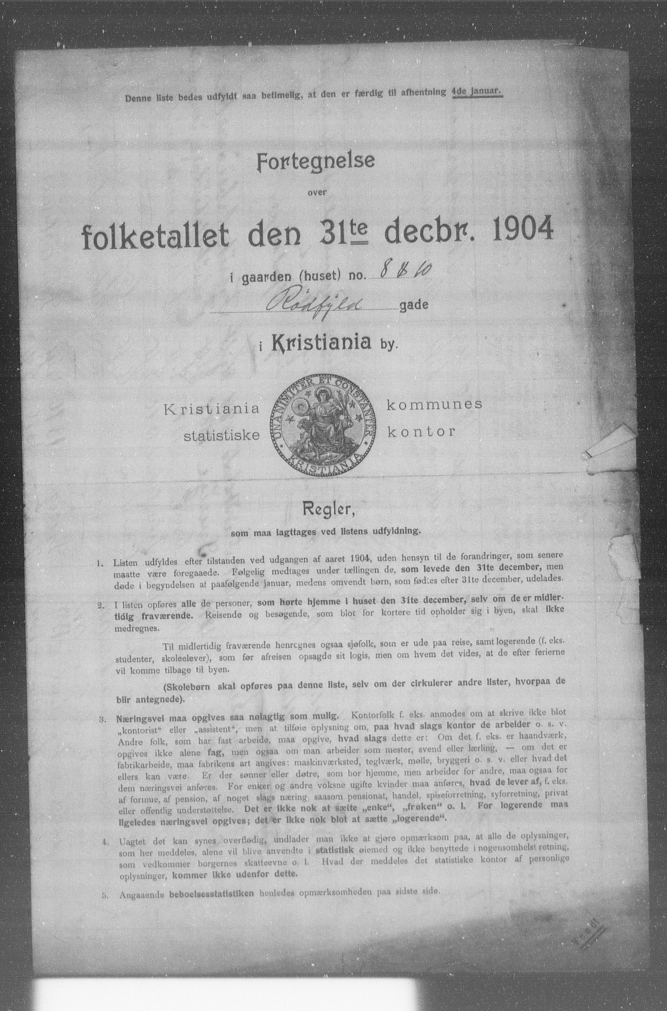 OBA, Kommunal folketelling 31.12.1904 for Kristiania kjøpstad, 1904, s. 16515