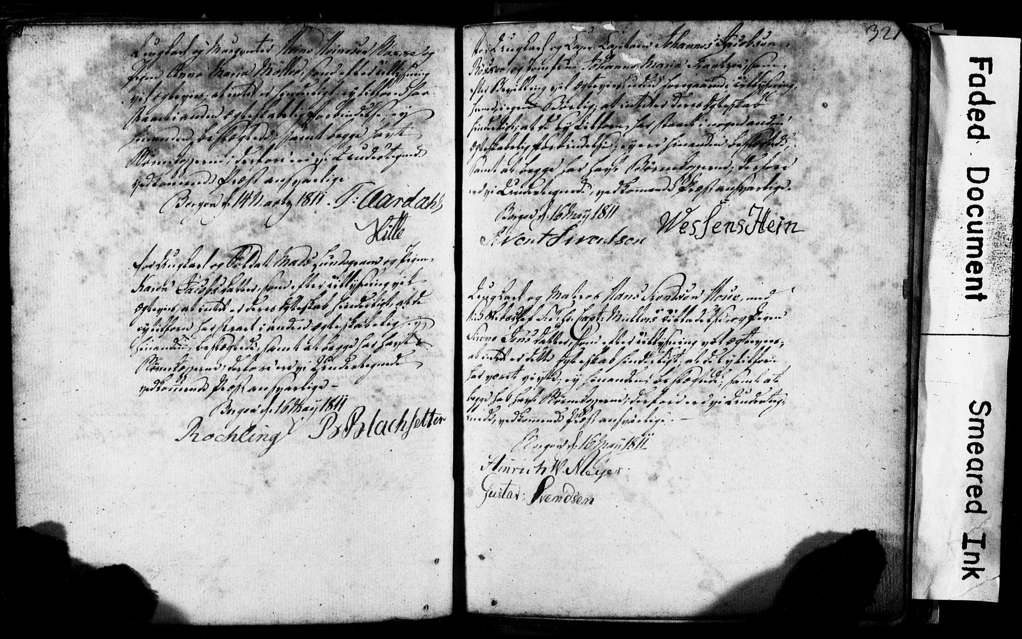 Korskirken sokneprestembete, SAB/A-76101: Forlovererklæringer nr. II.5.1, 1776-1816, s. 321