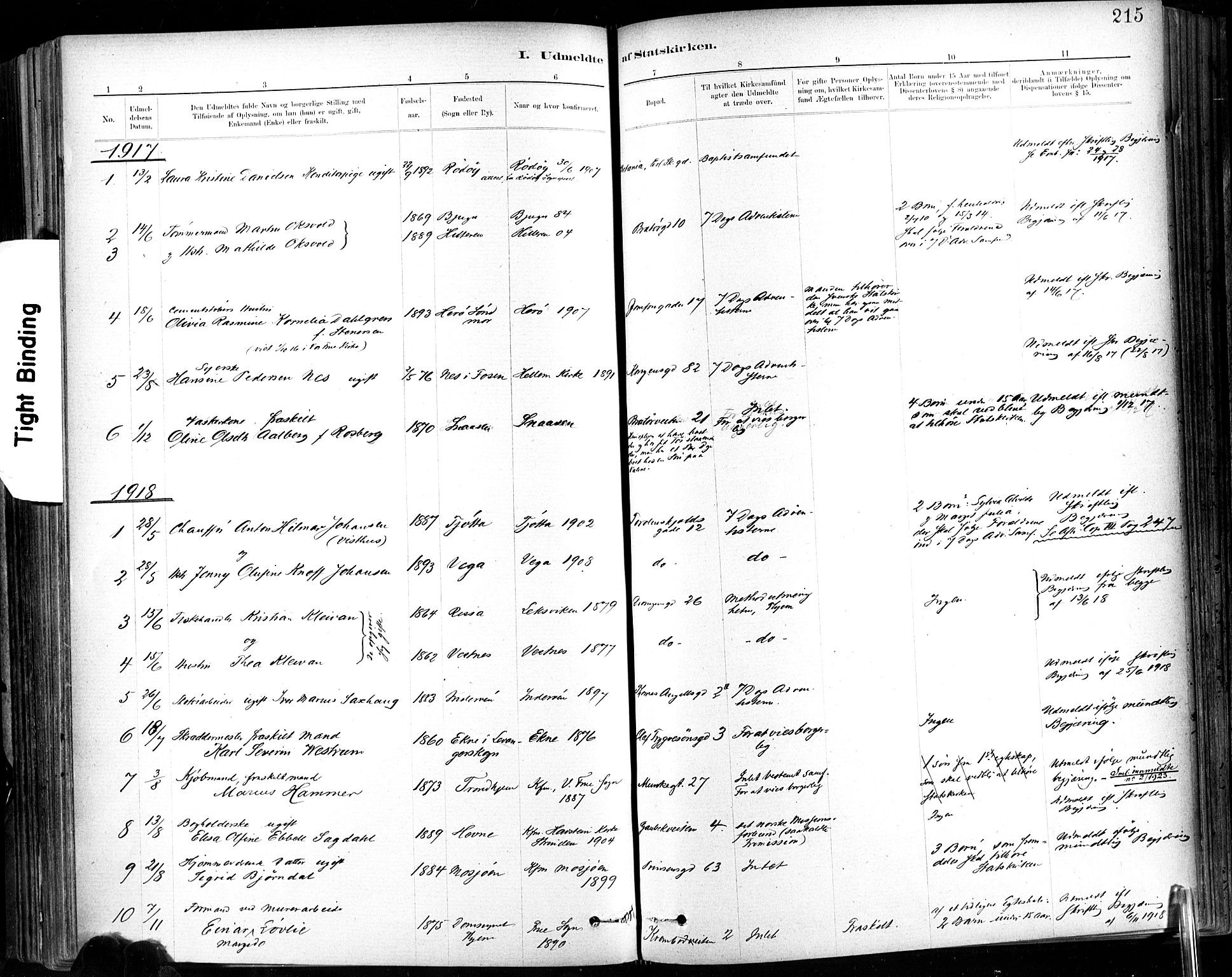 Ministerialprotokoller, klokkerbøker og fødselsregistre - Sør-Trøndelag, SAT/A-1456/602/L0120: Ministerialbok nr. 602A18, 1880-1913, s. 215