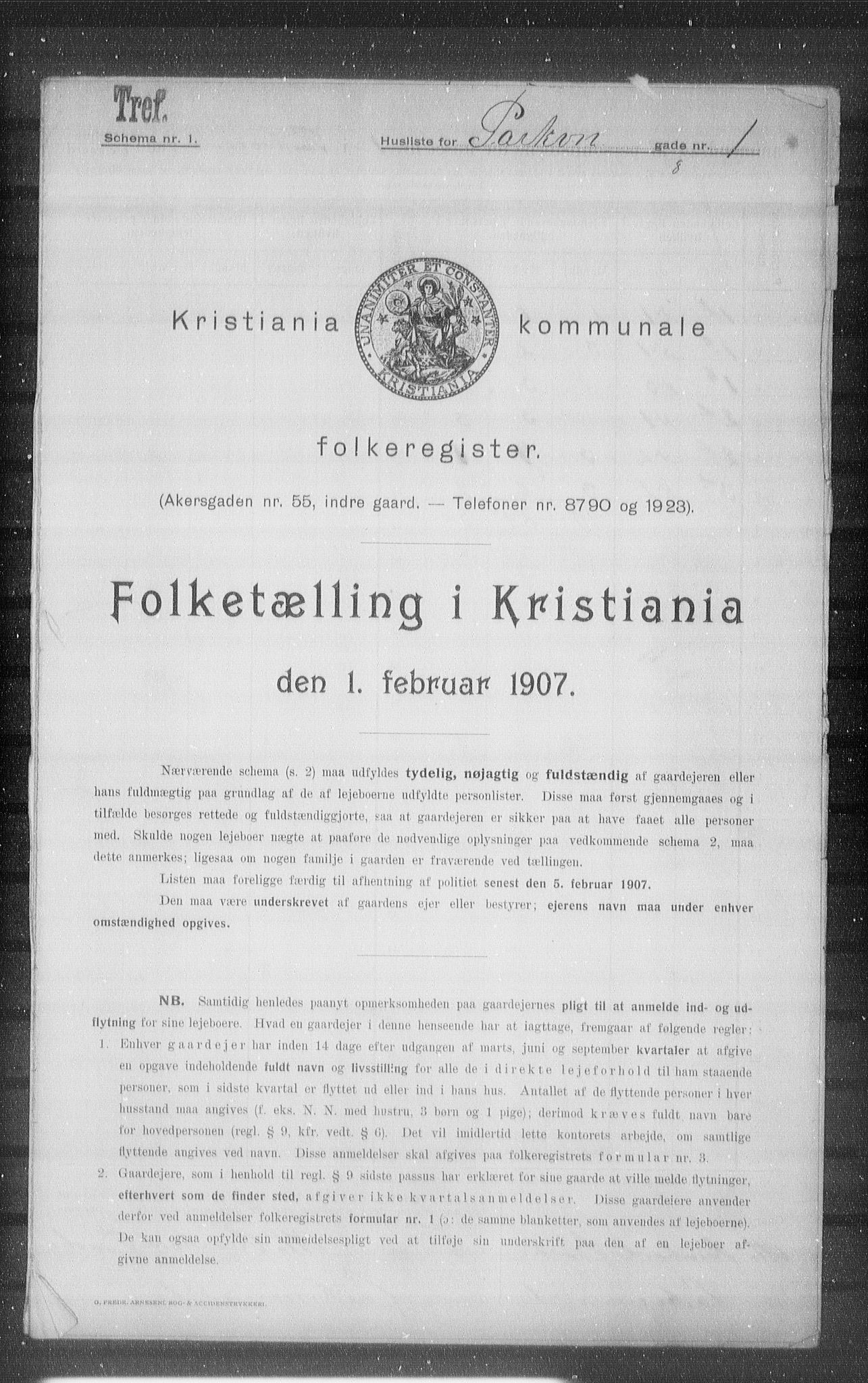 OBA, Kommunal folketelling 1.2.1907 for Kristiania kjøpstad, 1907, s. 39803
