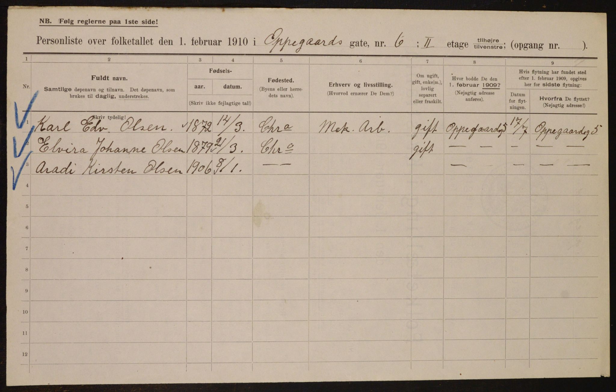 OBA, Kommunal folketelling 1.2.1910 for Kristiania, 1910, s. 72954