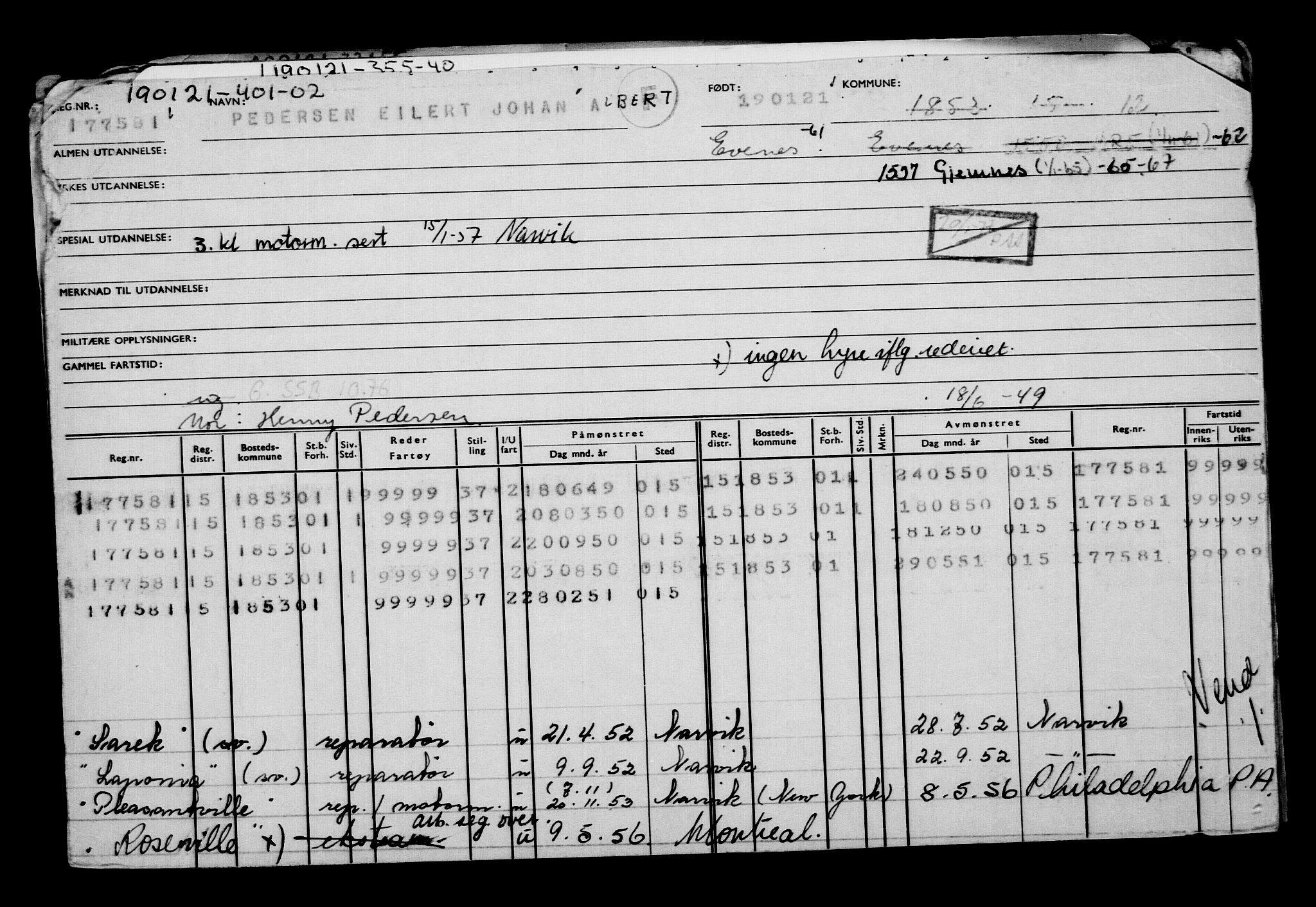 Direktoratet for sjømenn, AV/RA-S-3545/G/Gb/L0189: Hovedkort, 1921, s. 429