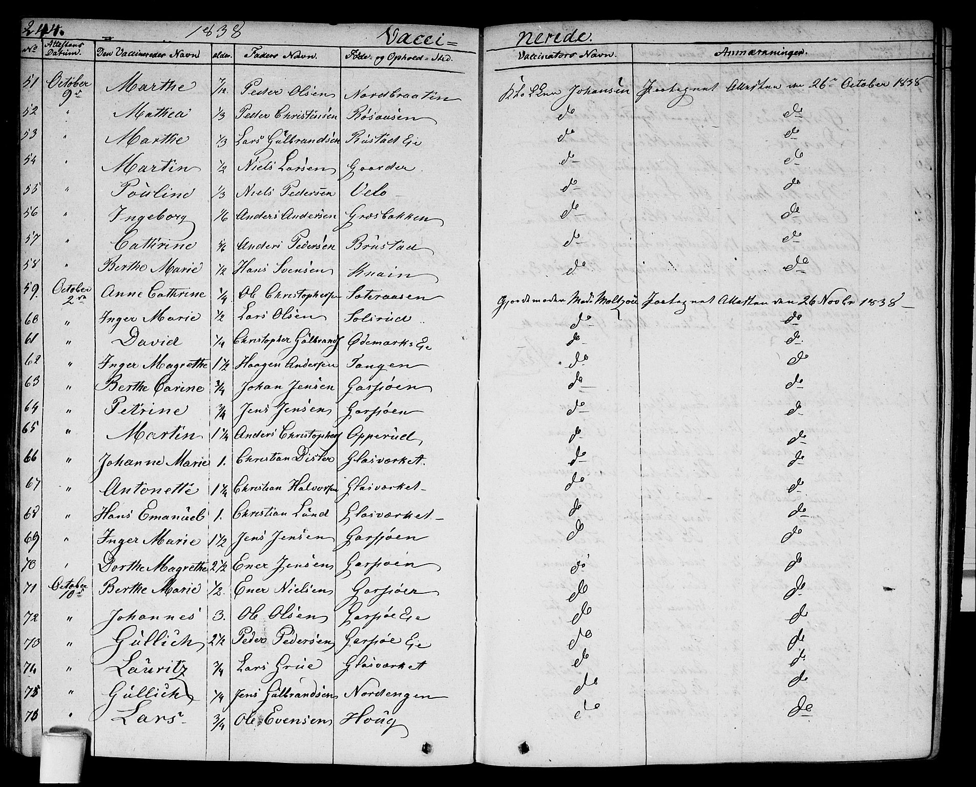 Hurdal prestekontor Kirkebøker, AV/SAO-A-10889/F/Fa/L0004: Ministerialbok nr. I 4, 1828-1845, s. 244