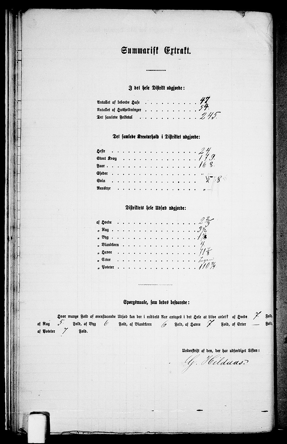 RA, Folketelling 1865 for 1028P Nord-Audnedal prestegjeld, 1865, s. 20