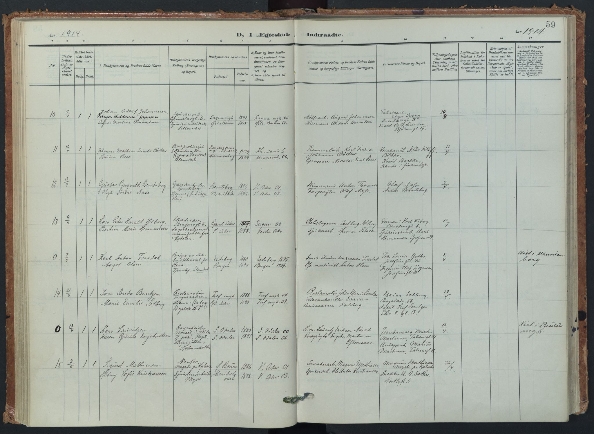 Vestre Aker prestekontor Kirkebøker, AV/SAO-A-10025/F/Fa/L0015: Ministerialbok nr. 15, 1904-1929, s. 59