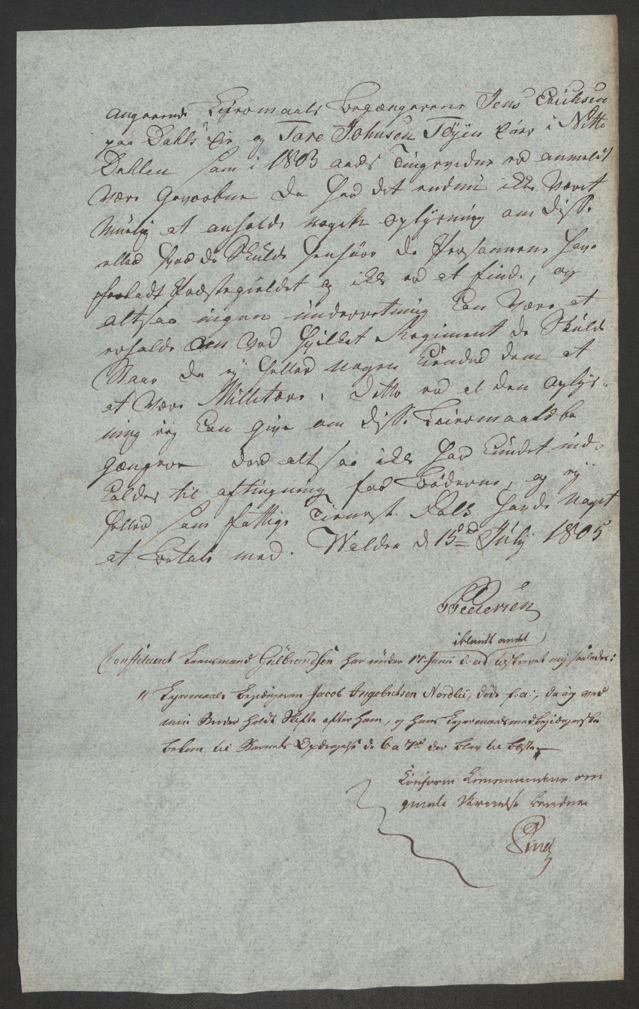 Rentekammeret inntil 1814, Reviderte regnskaper, Fogderegnskap, AV/RA-EA-4092/R11/L0679: Fogderegnskap Nedre Romerike, 1803, s. 705