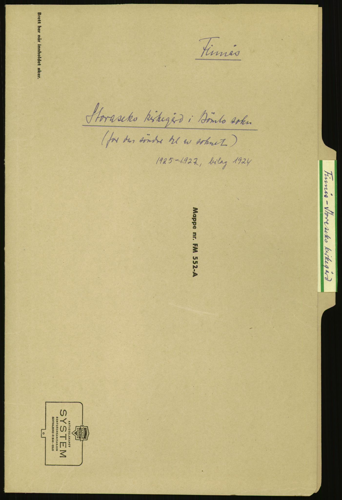 Kirke- og undervisningsdepartementet, Kontoret  for kirke og geistlighet A, AV/RA-S-1007/F/Fb/L0024: Finnås (gml. Føyen) - Fiskum se Eiker, 1838-1961, s. 794