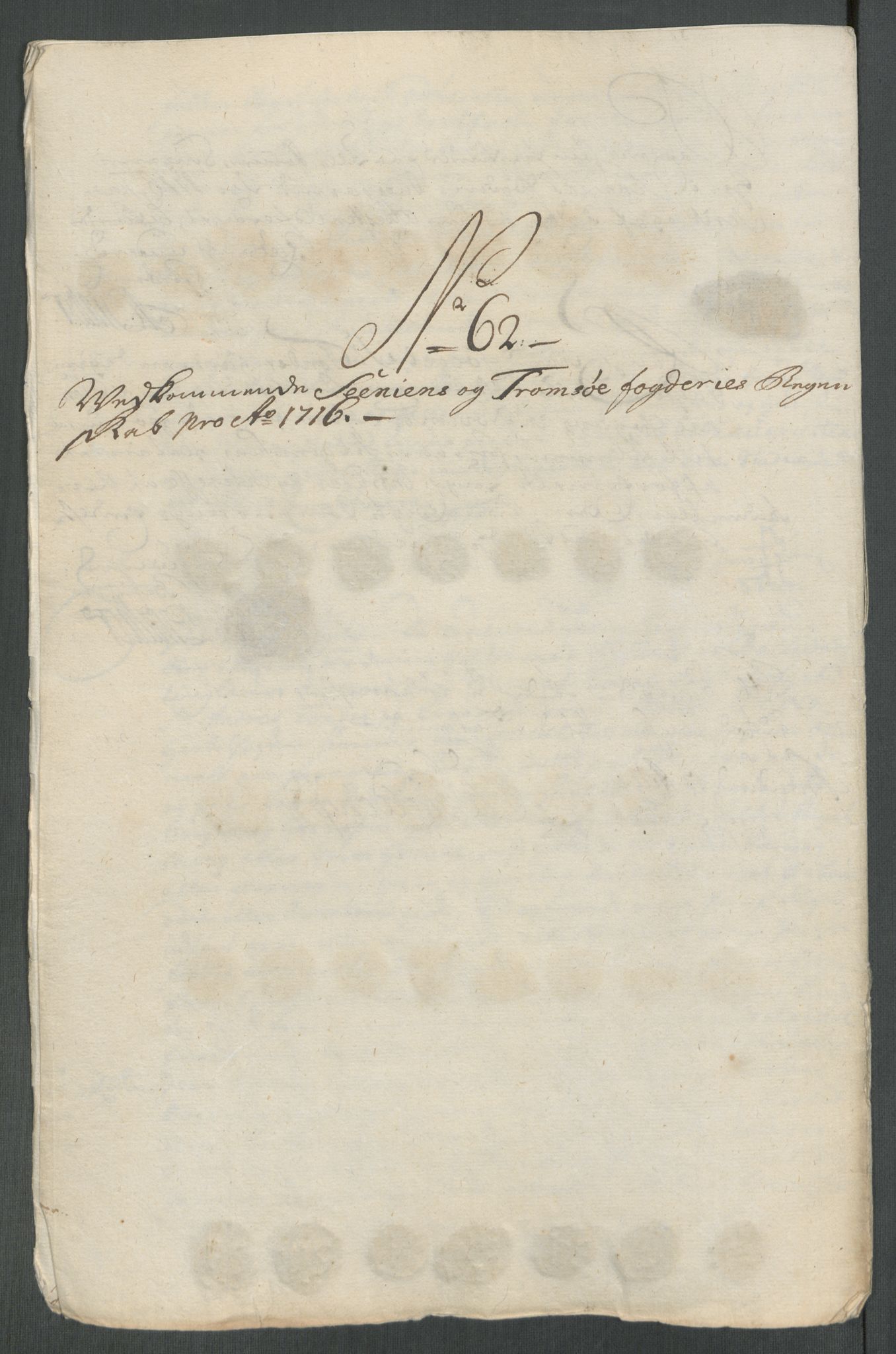 Rentekammeret inntil 1814, Reviderte regnskaper, Fogderegnskap, AV/RA-EA-4092/R68/L4762: Fogderegnskap Senja og Troms, 1716, s. 323